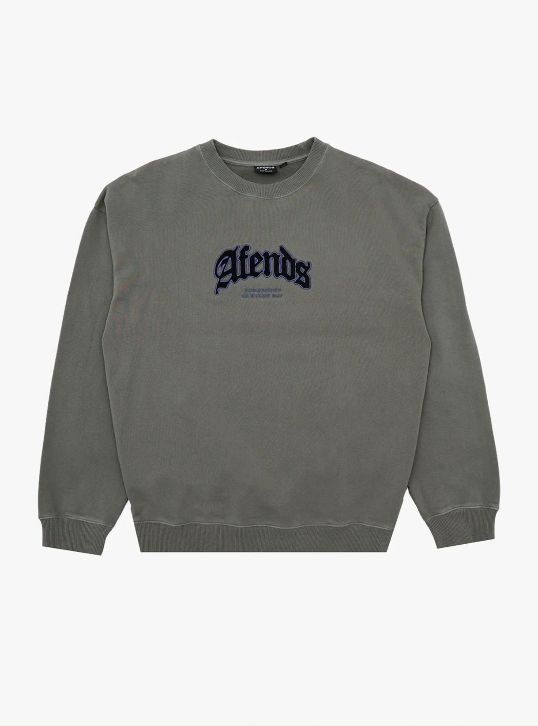 AFENDS MENS HOME - CREW NECK - WASHED SYCAMORE