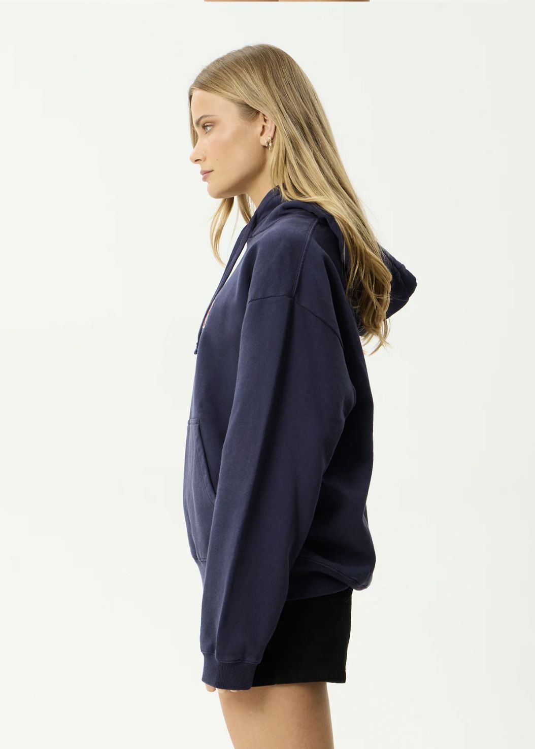 AFENDS MENS HOME - PULL ON HOOD - WASHED DEEP SEA