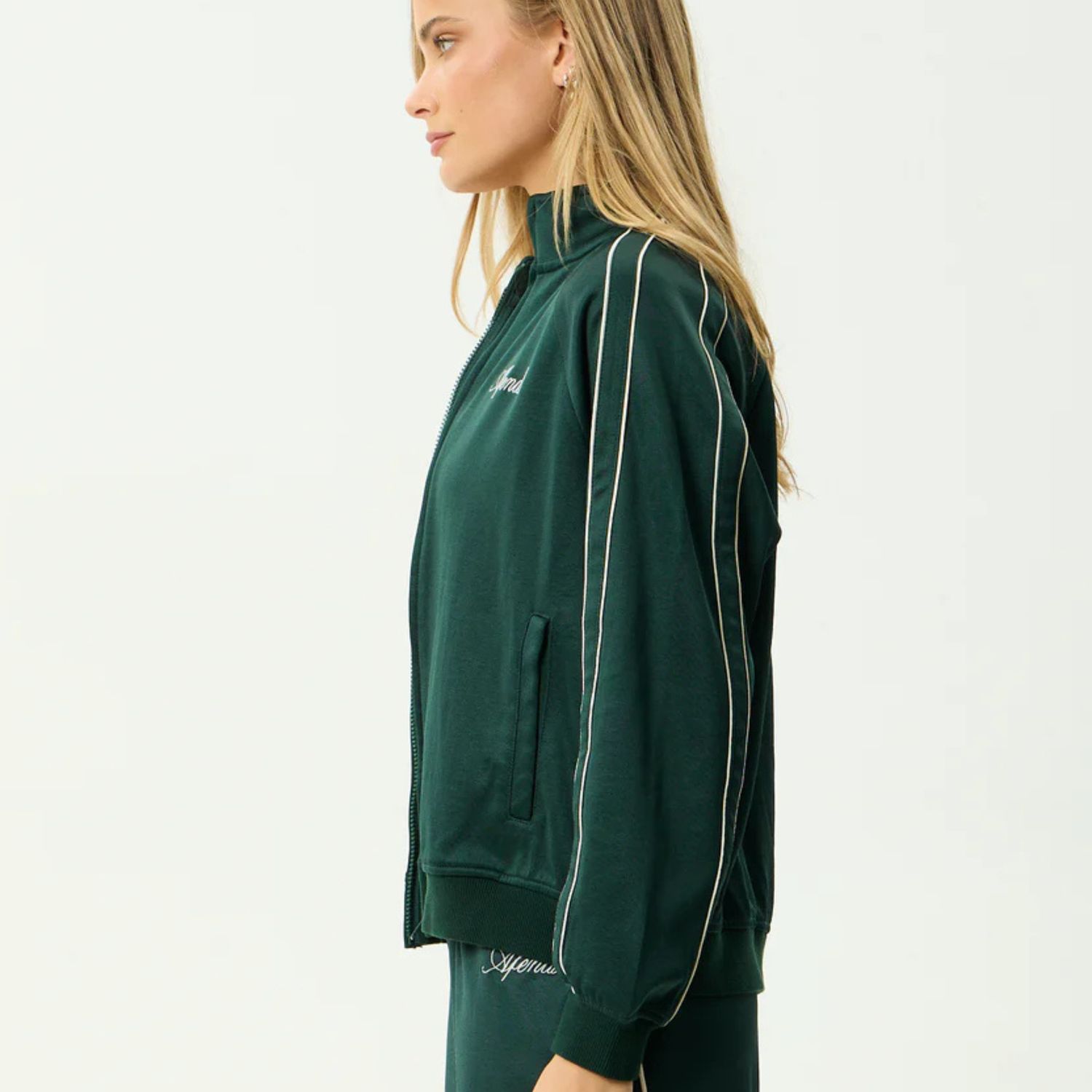 AFENDS WOMENS AVENUE - TRACK JACKET - PINE