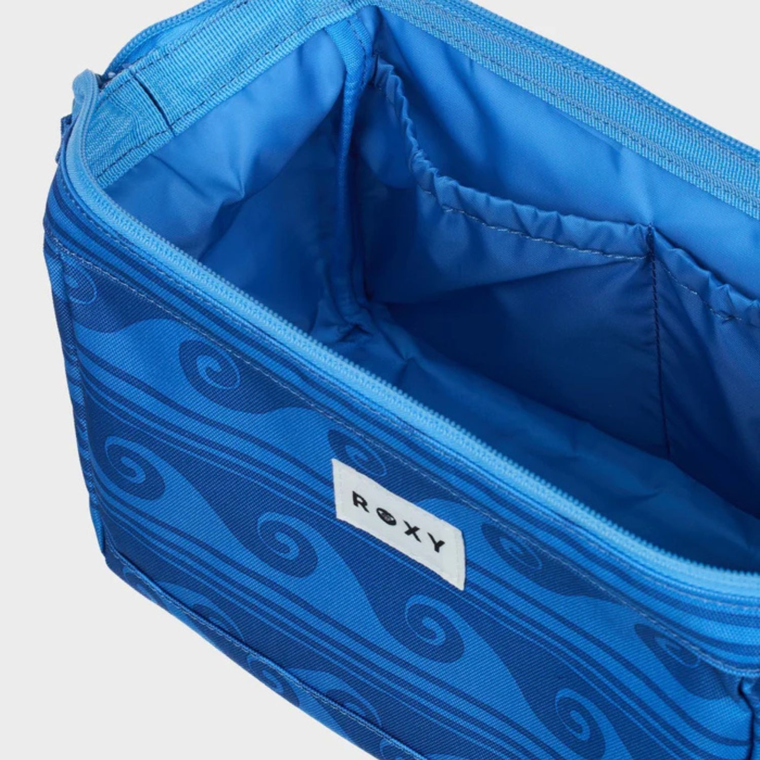 ROXY WOMENS TINY RIP VANITY CASE-SILVER LAKE BLUE MAKE A SPL AX