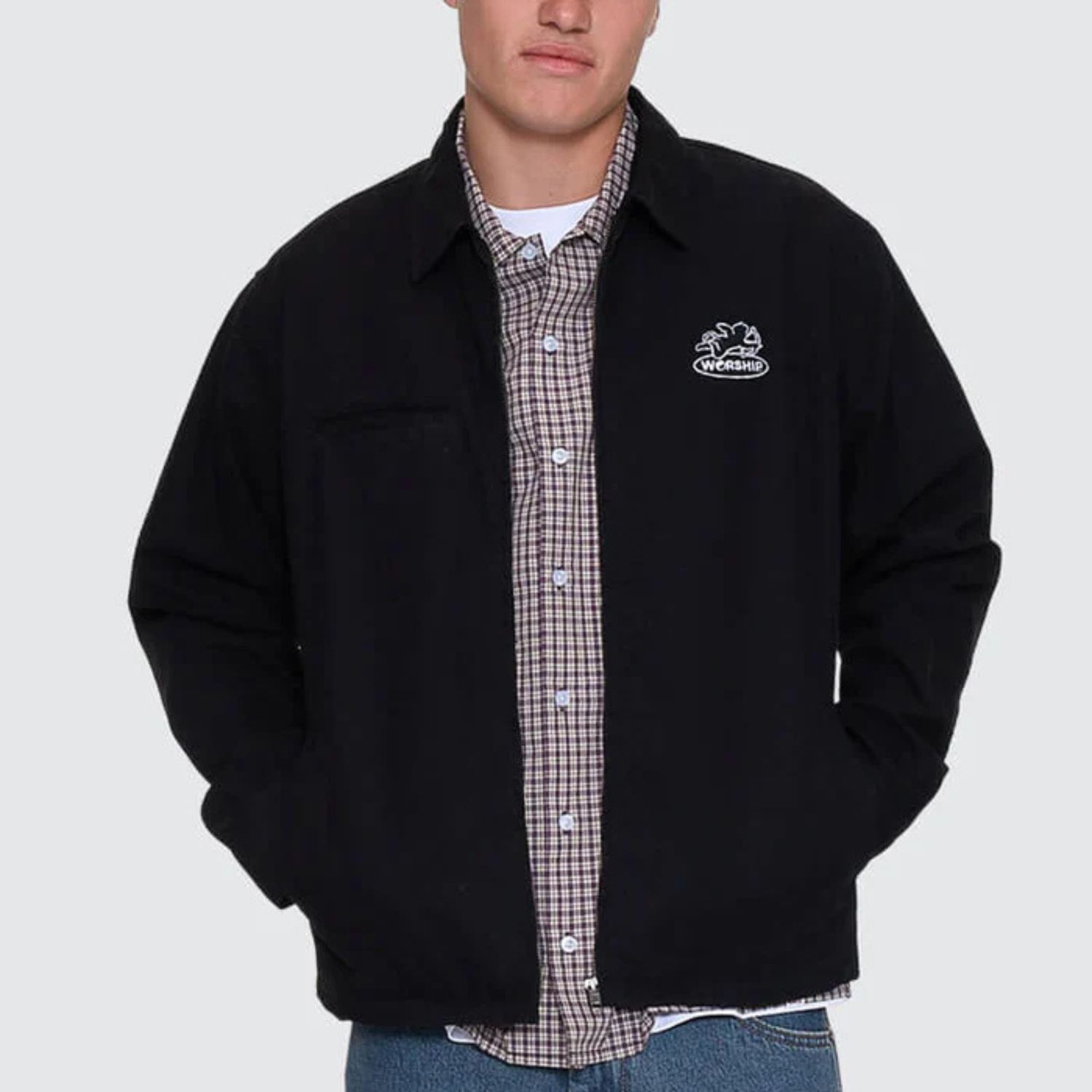 WORSHIP MENS CHERUB WORK JACKET - BLACK
