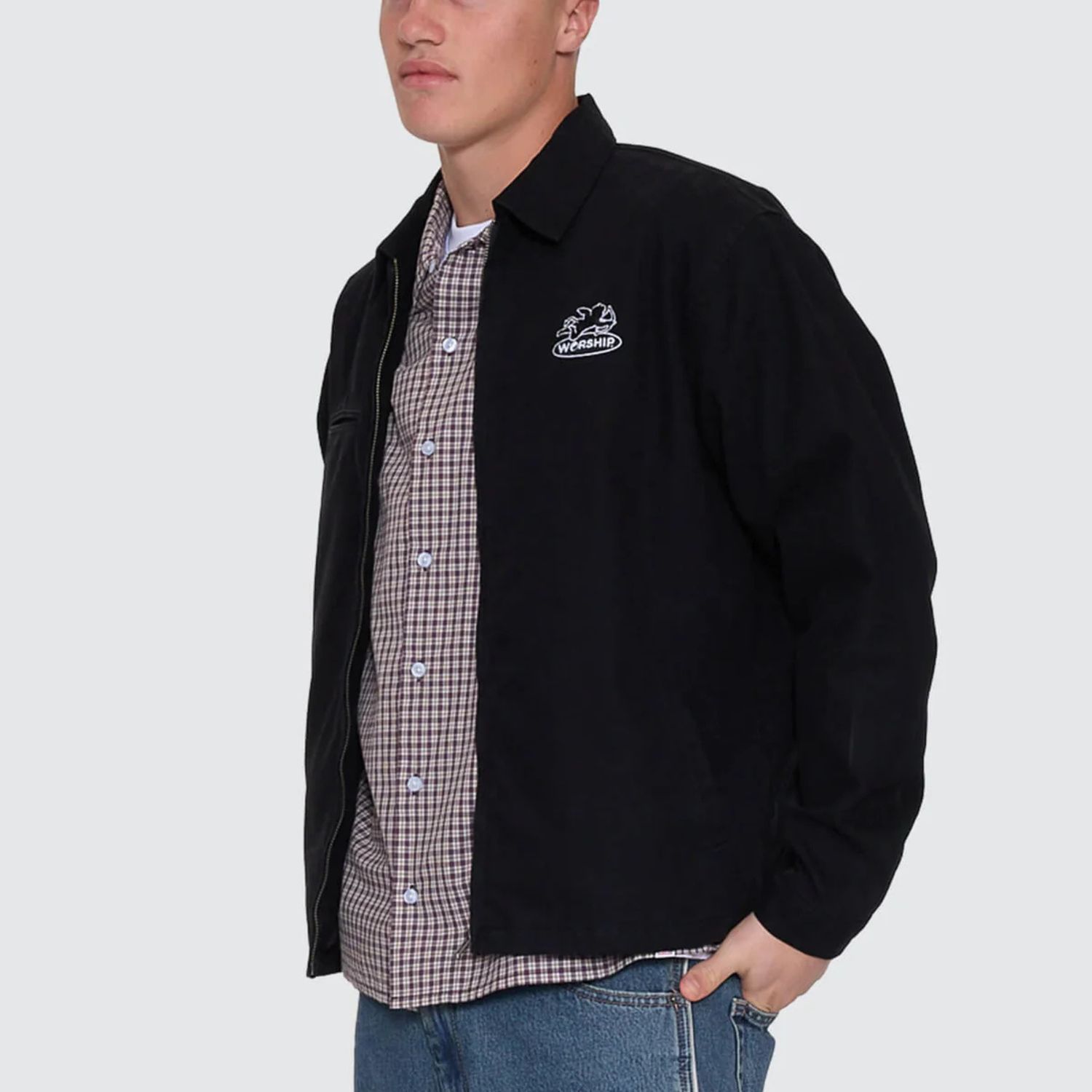WORSHIP MENS CHERUB WORK JACKET - BLACK
