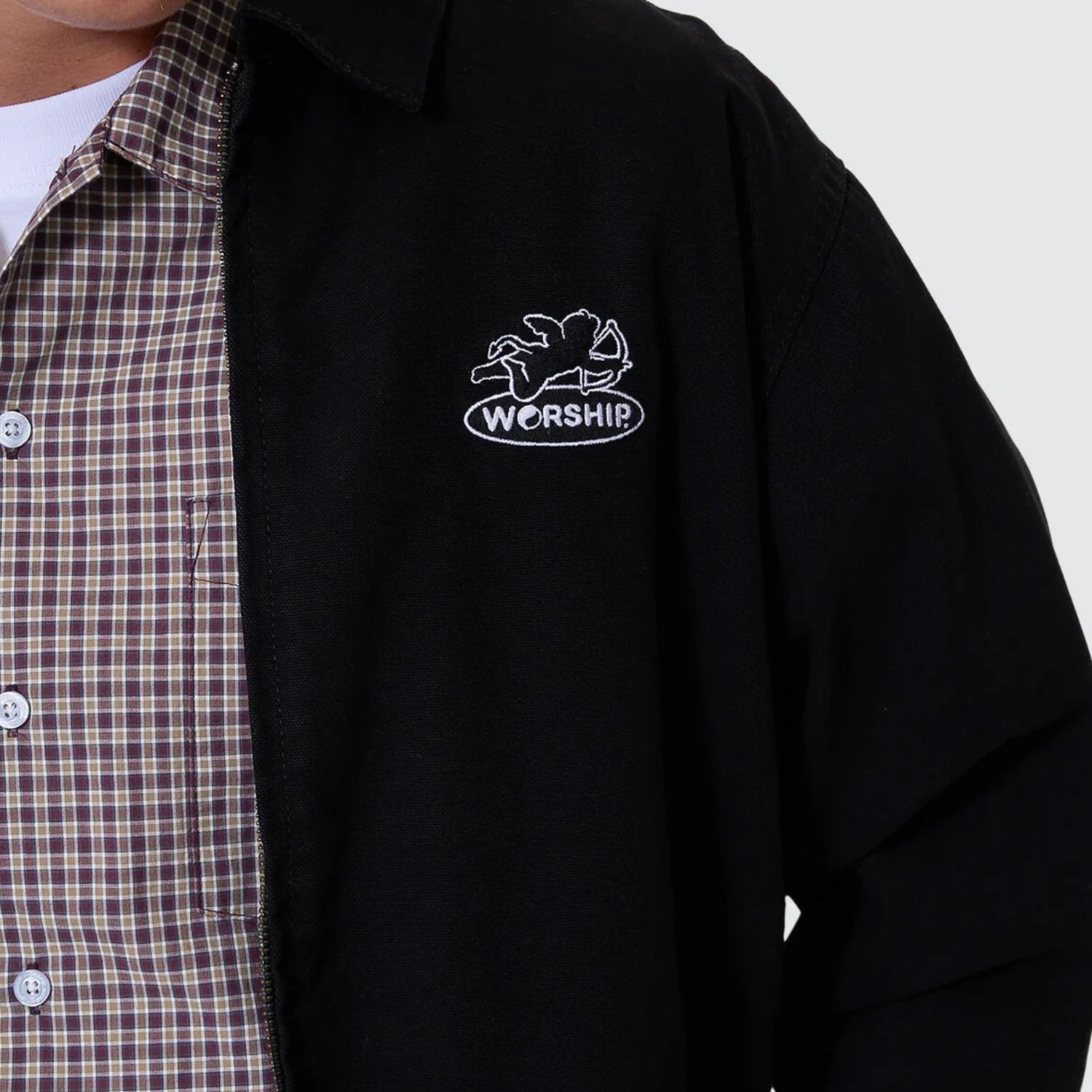 WORSHIP MENS CHERUB WORK JACKET - BLACK
