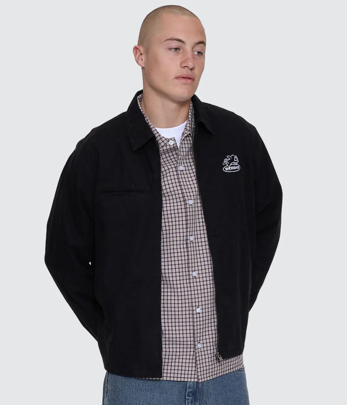 WORSHIP MENS CHERUB WORK JACKET - BLACK