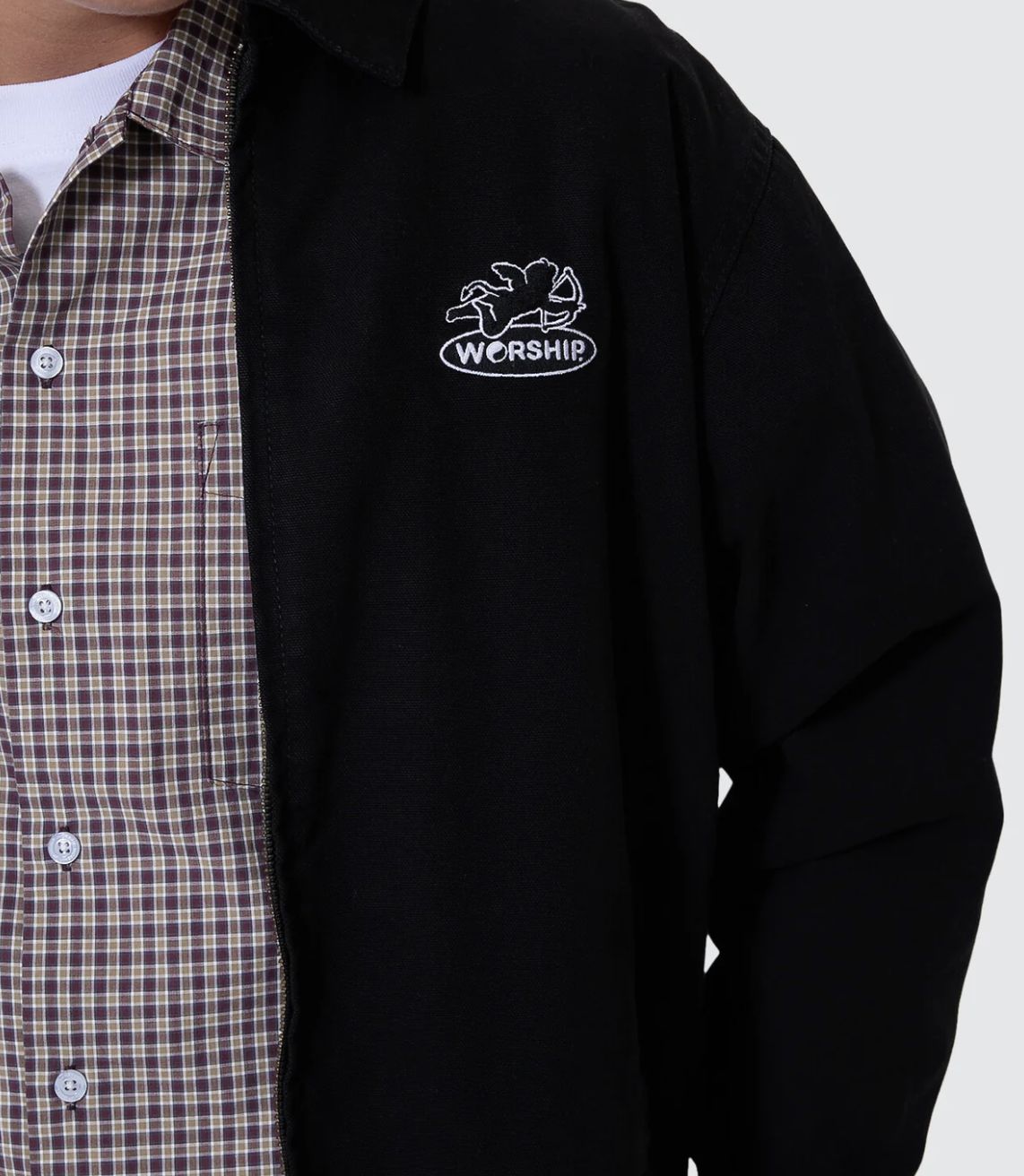 WORSHIP MENS CHERUB WORK JACKET - BLACK