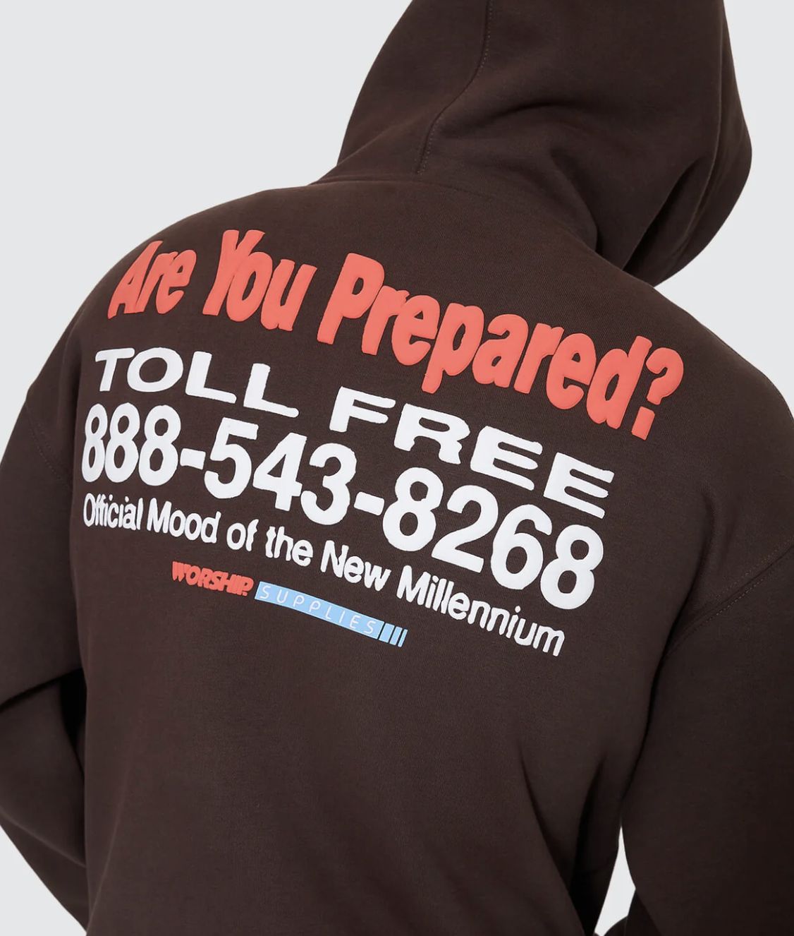 WORSHIP MENS PREPARATION PULLOVER HOOD - GANACHE