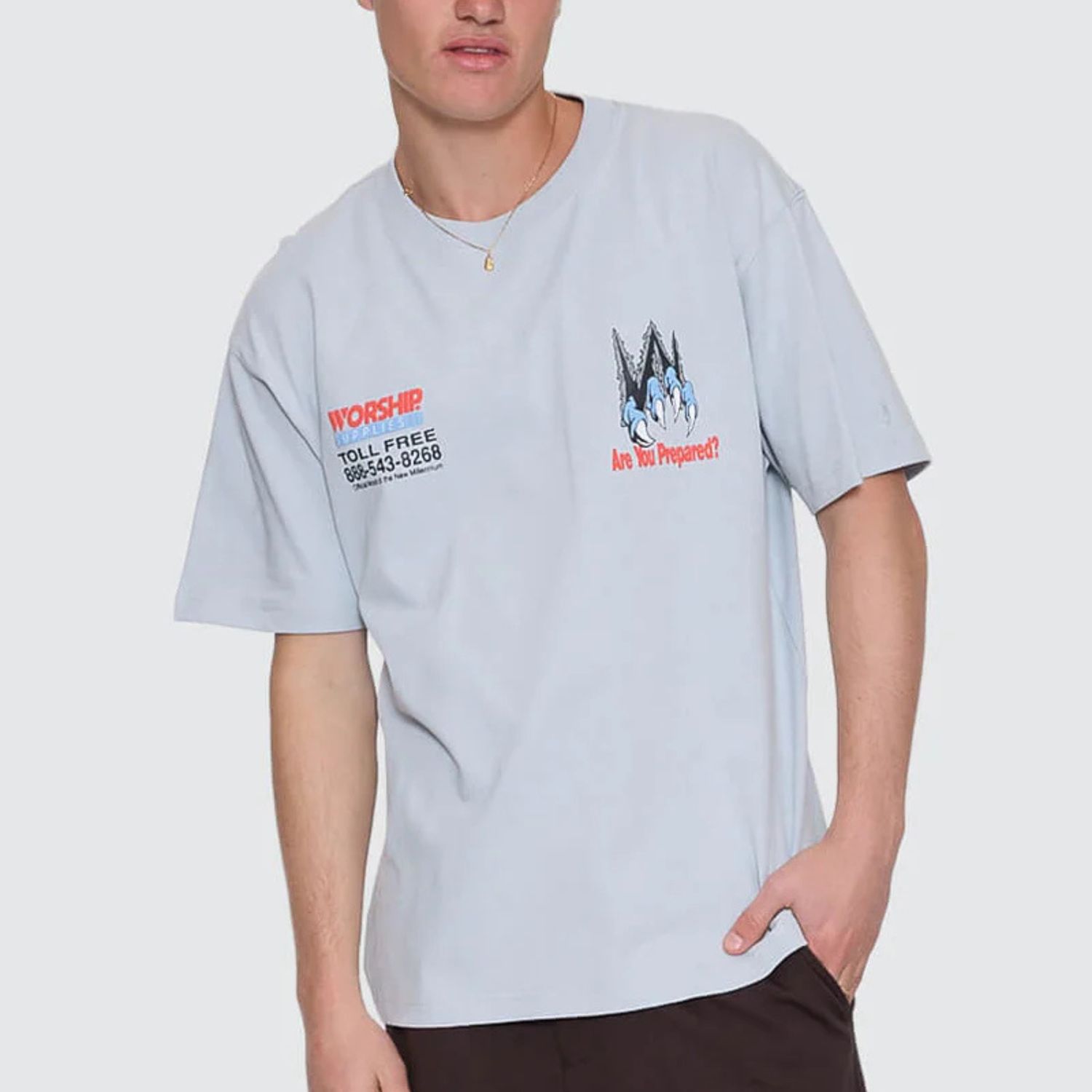 WORSHIP MENS PREPARATION SS TEE - LUNAR GREY