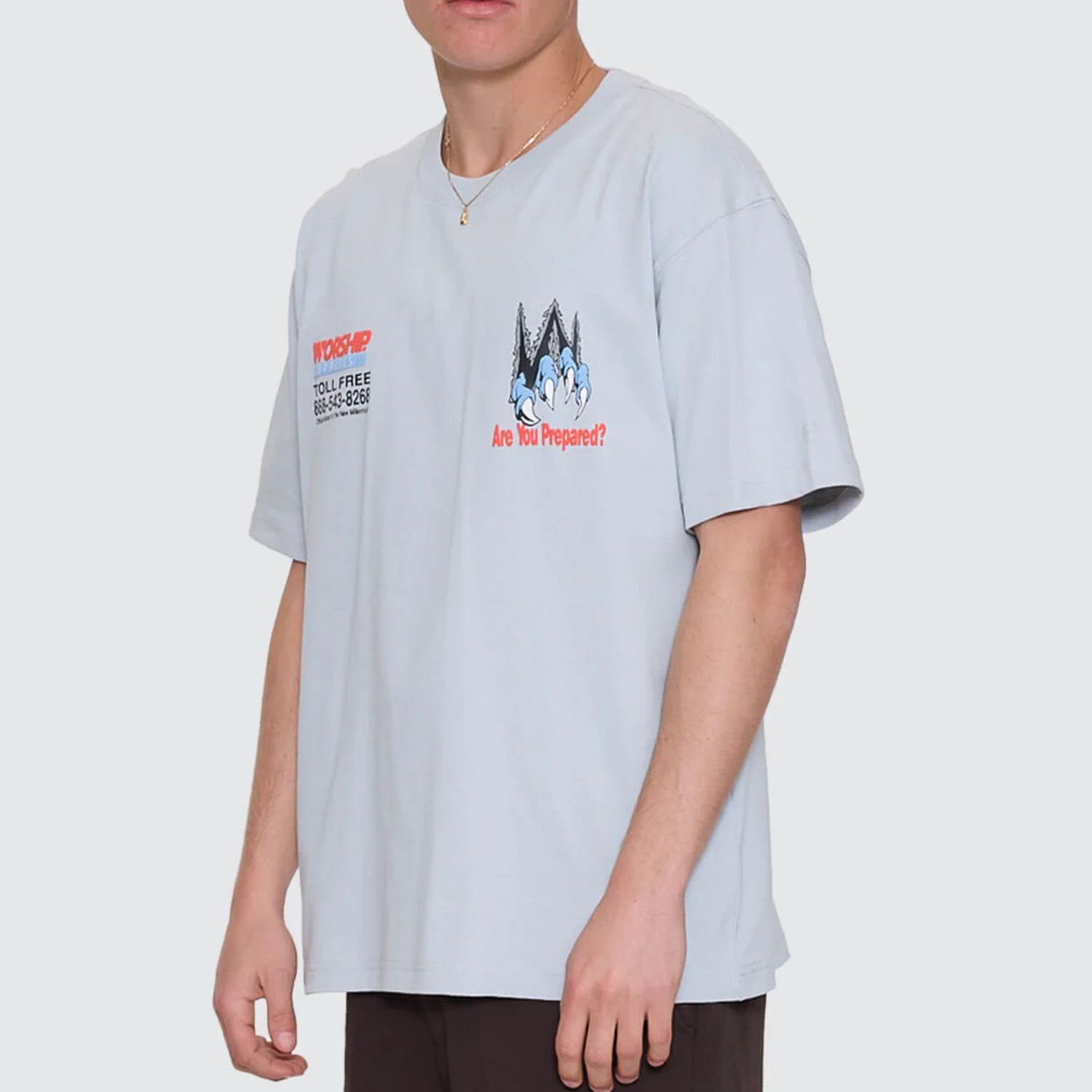 WORSHIP MENS PREPARATION SS TEE - LUNAR GREY