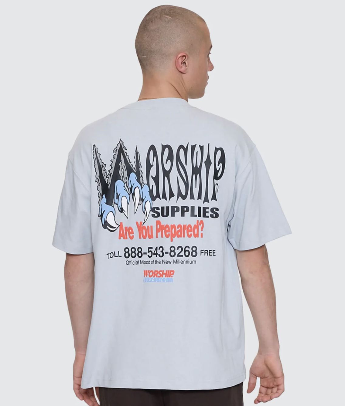 WORSHIP MENS PREPARATION SS TEE - LUNAR GREY