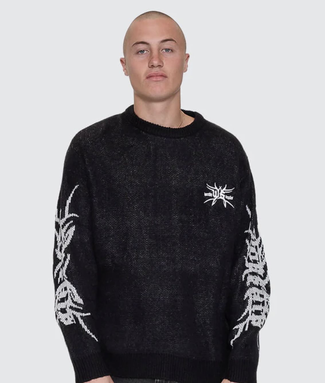 WORSHIP MENS TRUDGE KNIT CREW - BLACK