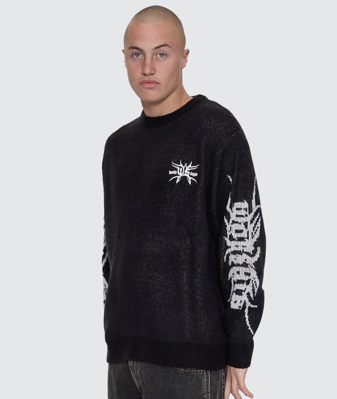 WORSHIP MENS TRUDGE KNIT CREW - BLACK