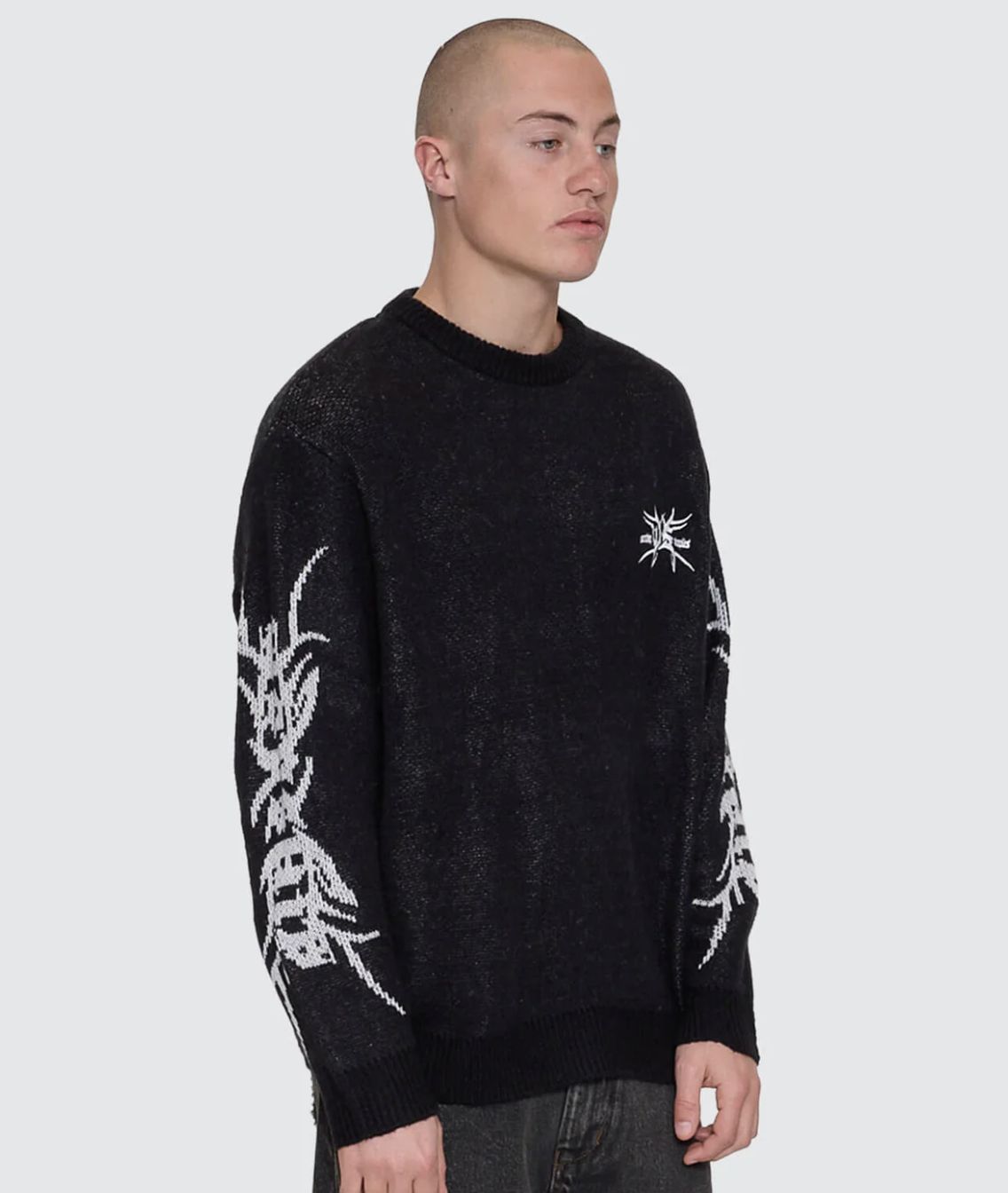WORSHIP MENS TRUDGE KNIT CREW - BLACK