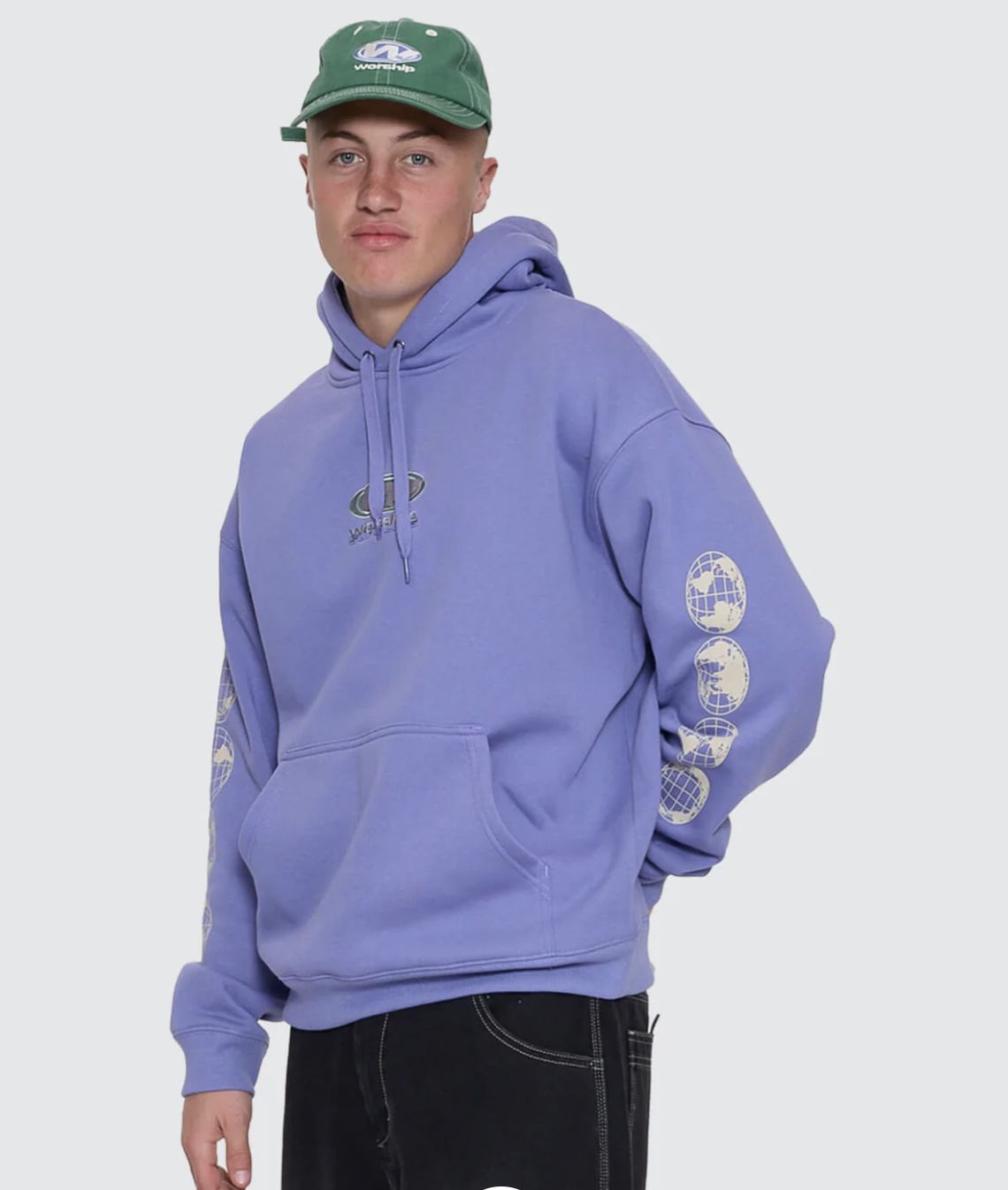 WORSHIP MENS SONIC PULLOVER HOOD - PURPLE HAZE