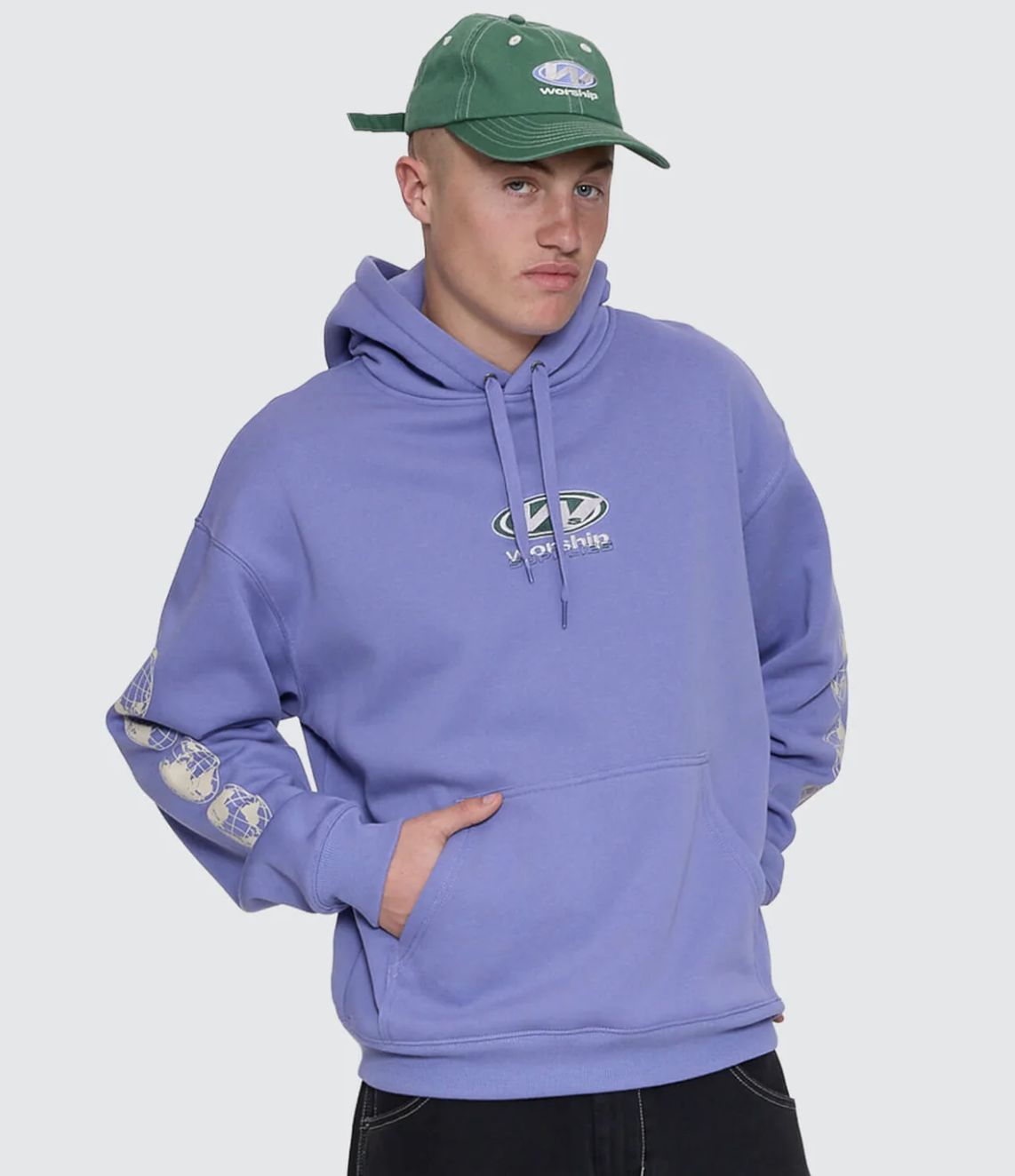 WORSHIP MENS SONIC PULLOVER HOOD - PURPLE HAZE