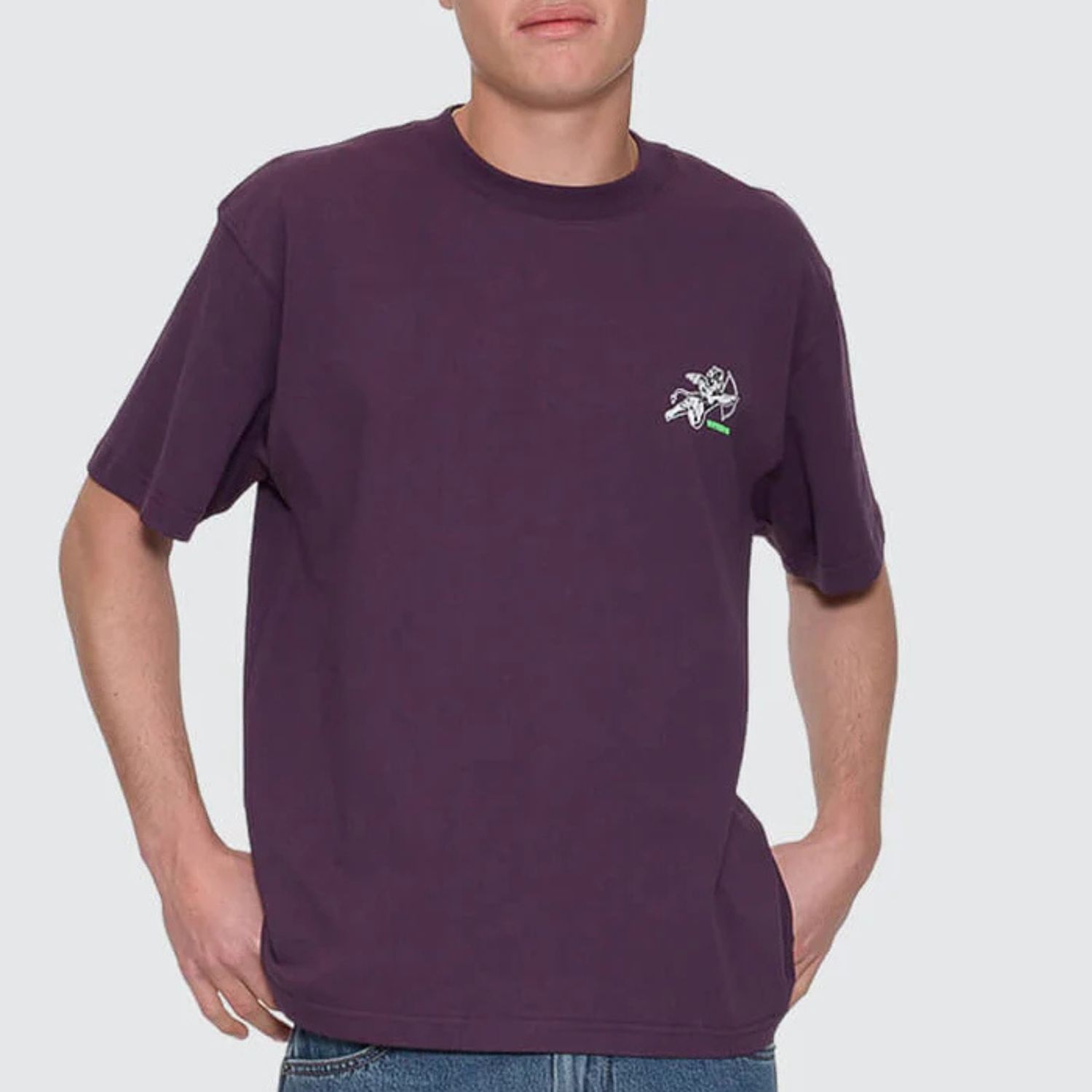 WORSHIP MENS CHERUB SS TEE - BLACKBERRY