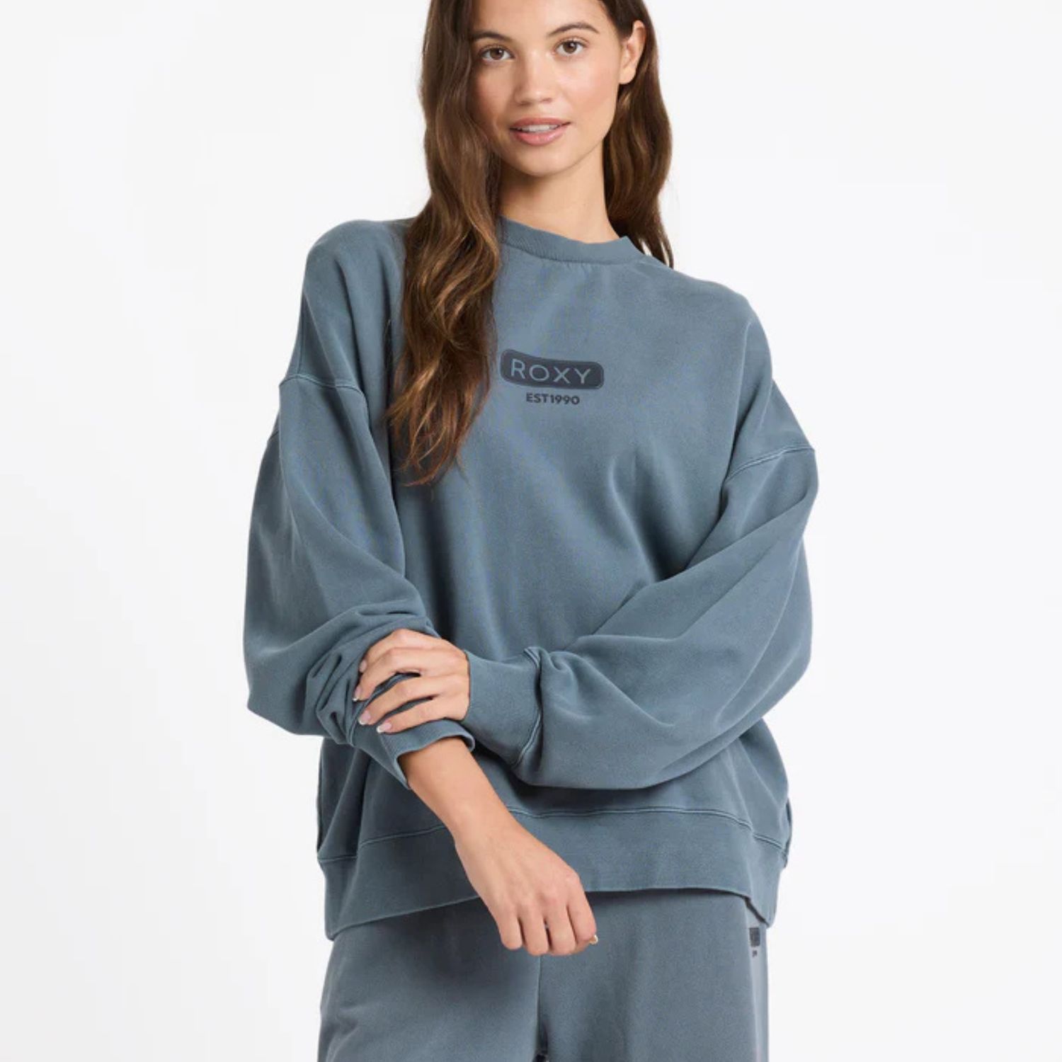 ROXY WOMENS HEADING OUT CREW - DARK SLATE