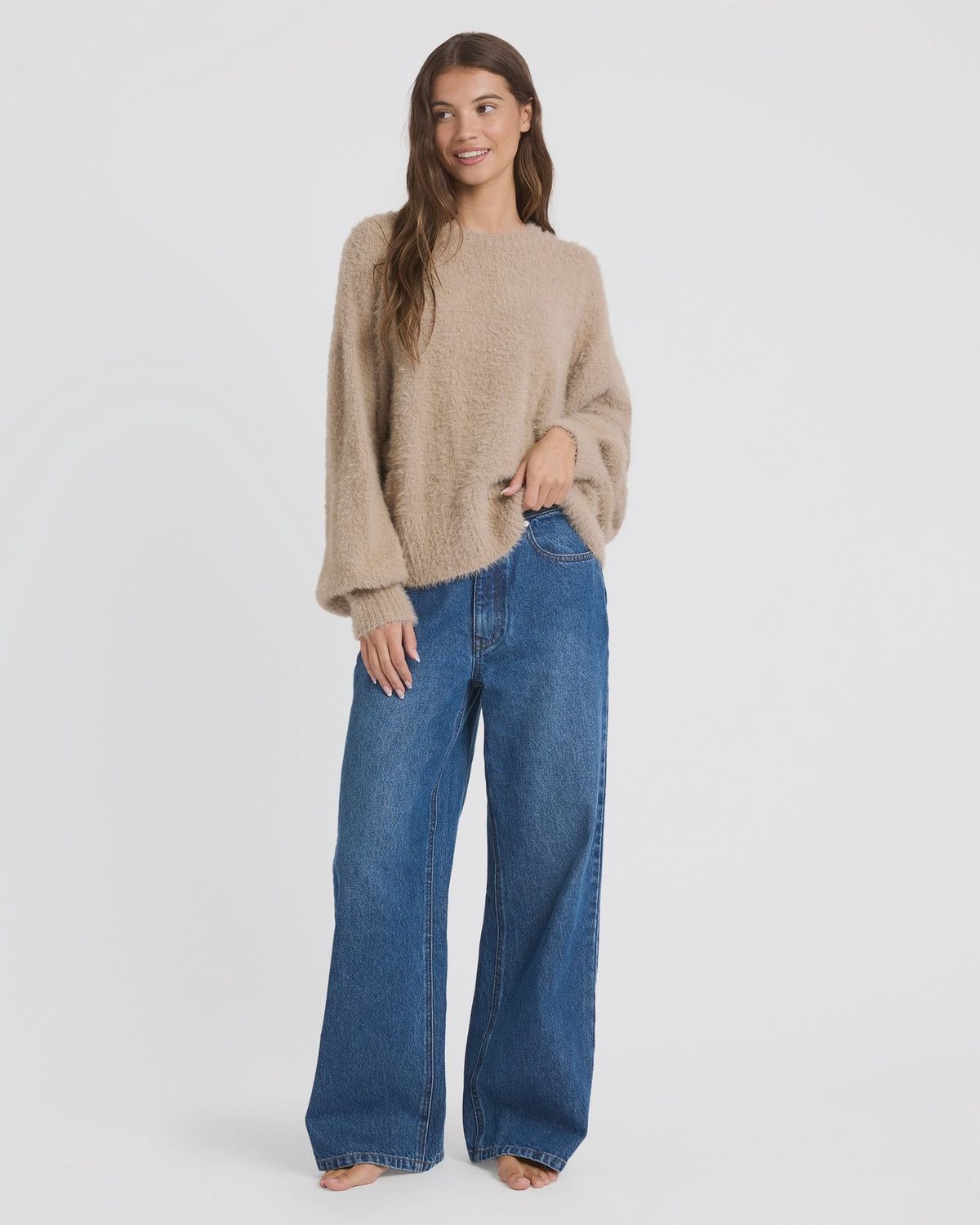 ROXY WOMENS SUNSETTER CREW KNIT - PARCHMENT