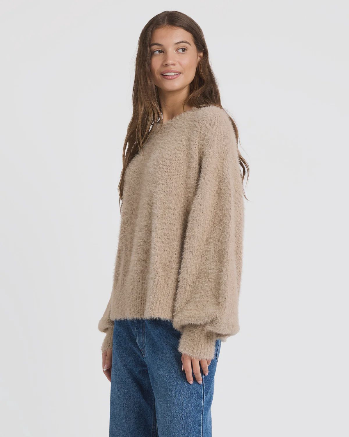 ROXY WOMENS SUNSETTER CREW KNIT - PARCHMENT