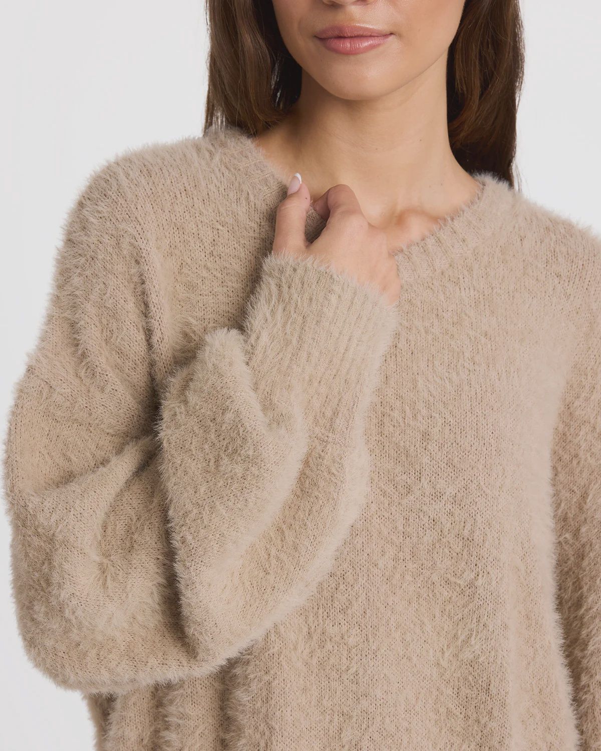 ROXY WOMENS SUNSETTER CREW KNIT - PARCHMENT
