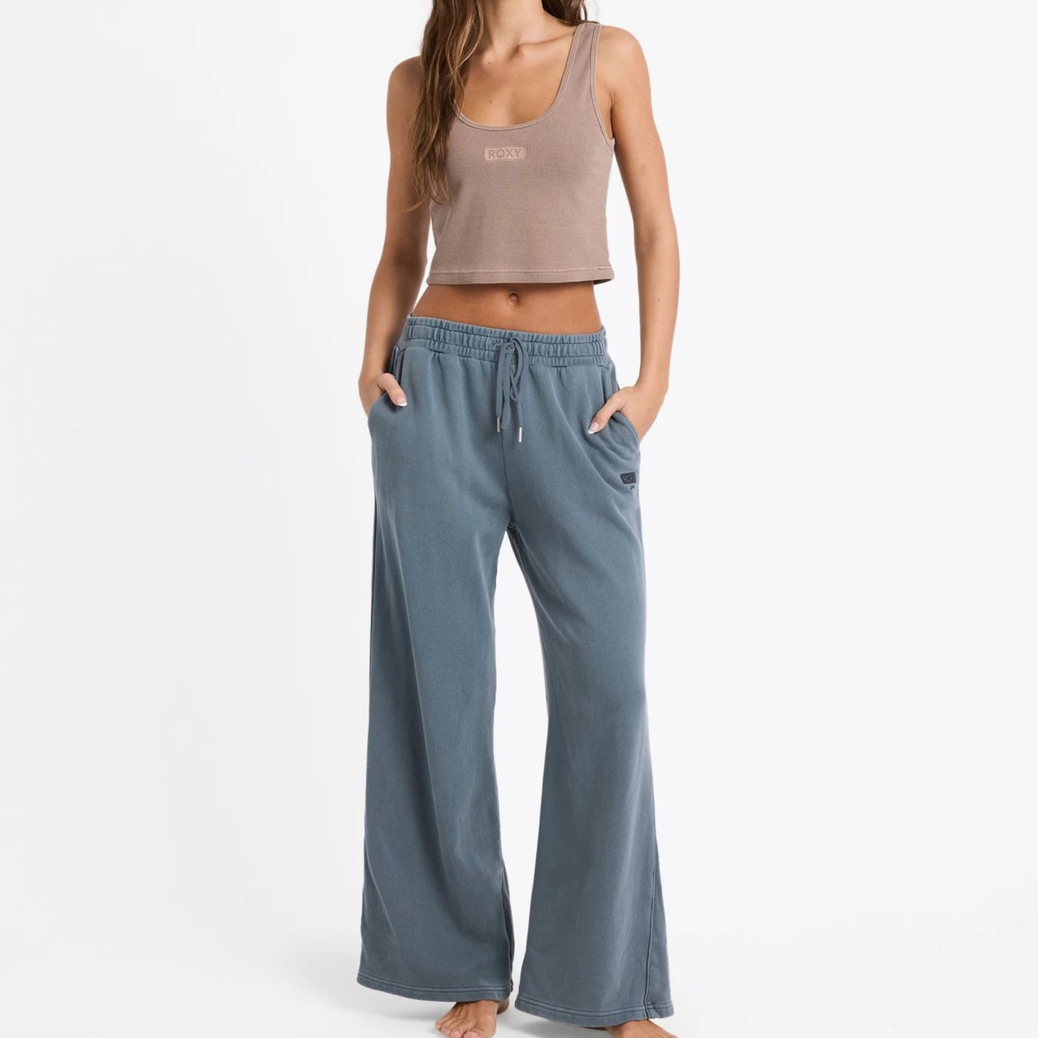 ROXY WOMENS HEADING OUT TRACKIE PANT - DARK SLATE