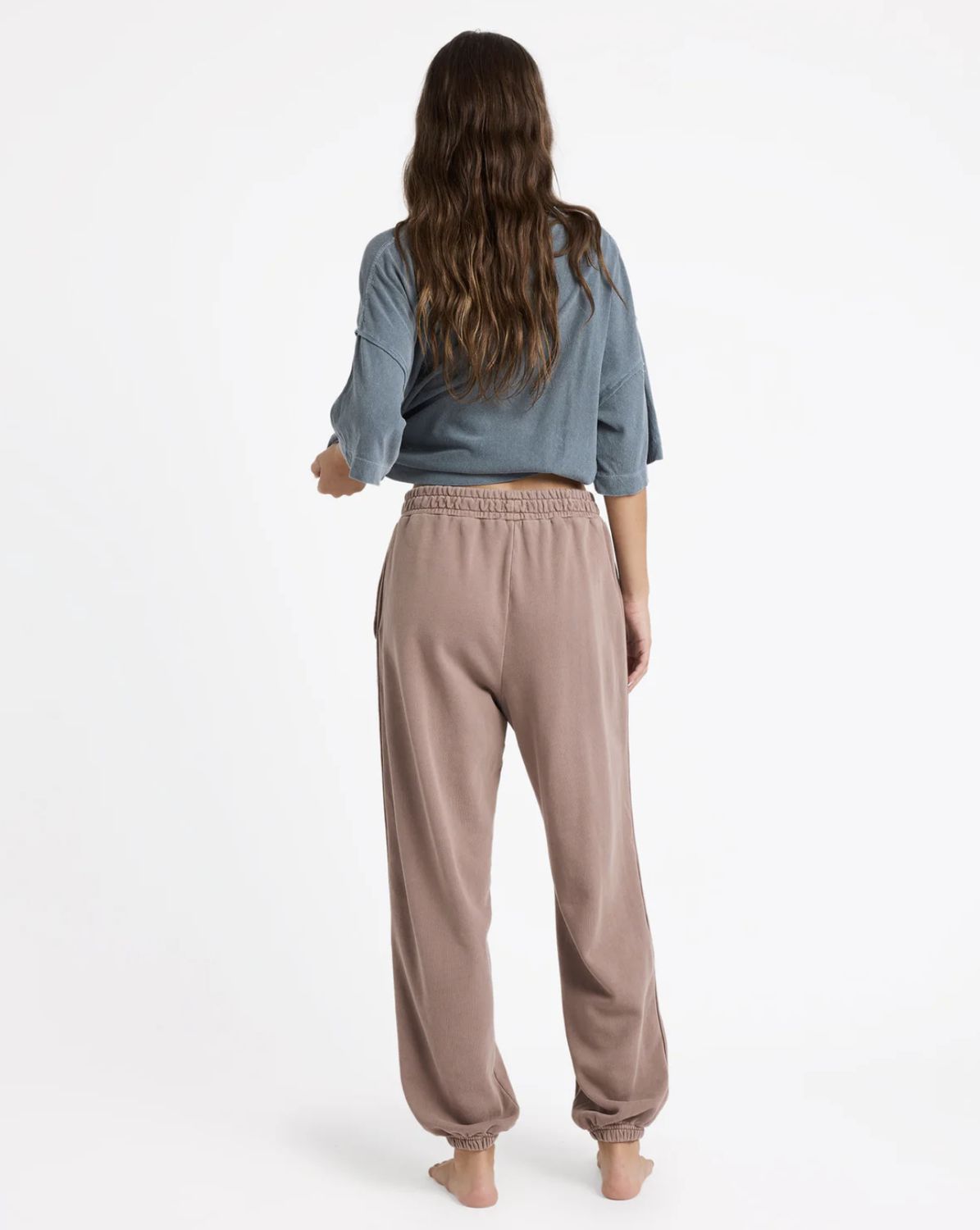 ROXY WOMENS STEPPIN UP TRACKIE PANT - MOCHA