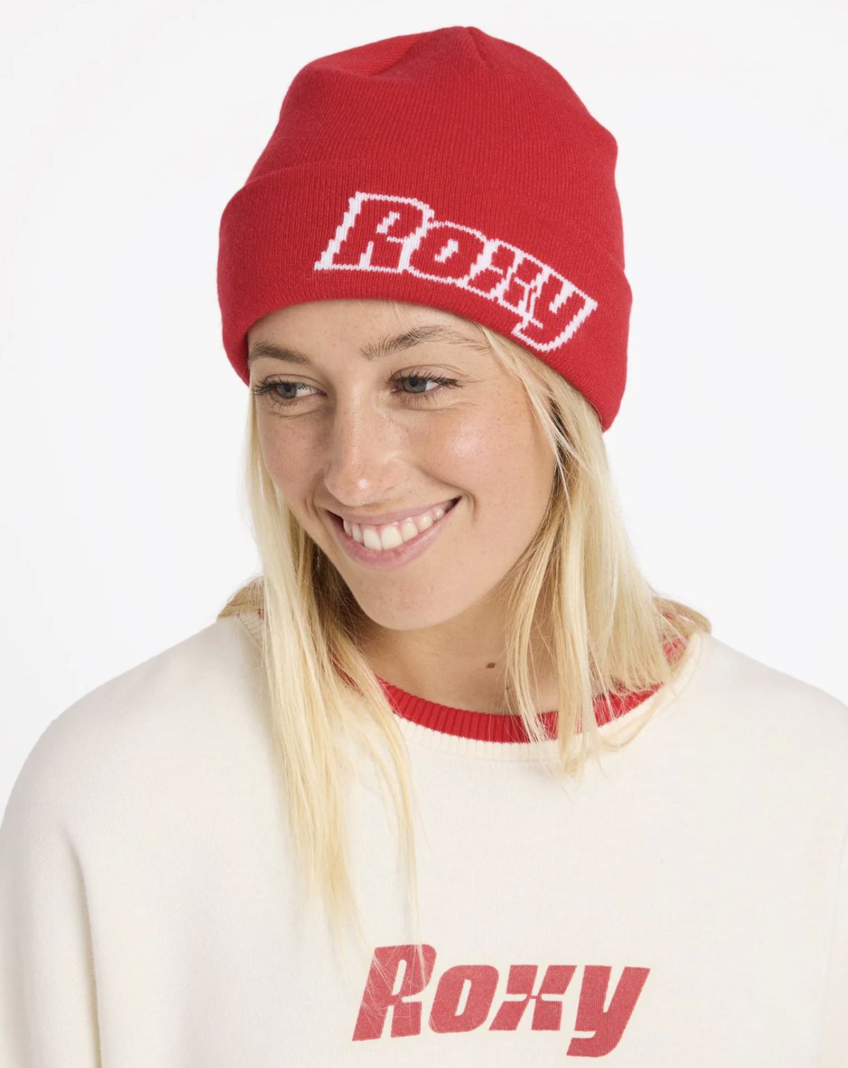 ROXY WOMENS GOING BACK BEANIE - RIP RED