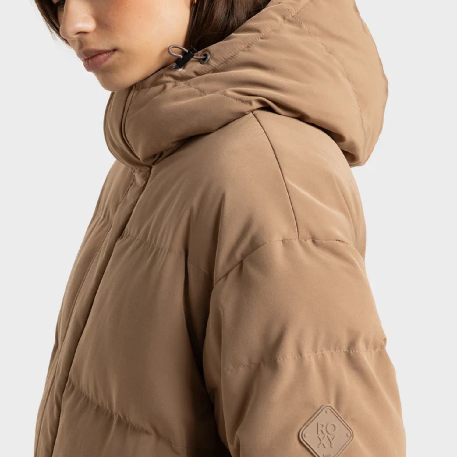 ROXY WOMENS OCEAN WAYS PUFFER JACKET - PORTABELLA