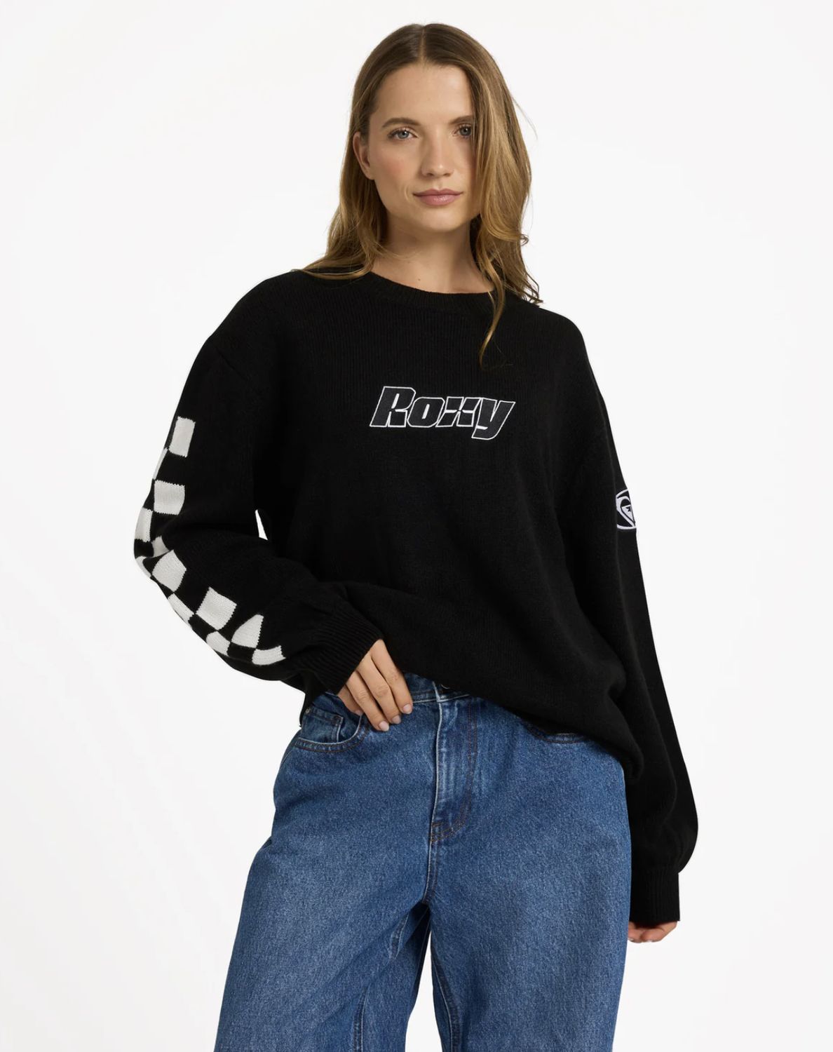 ROXY WOMENS SURF90 SWEATER - BLACK