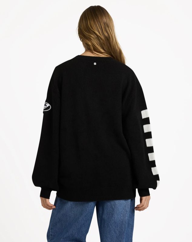 ROXY WOMENS SURF90 SWEATER - BLACK