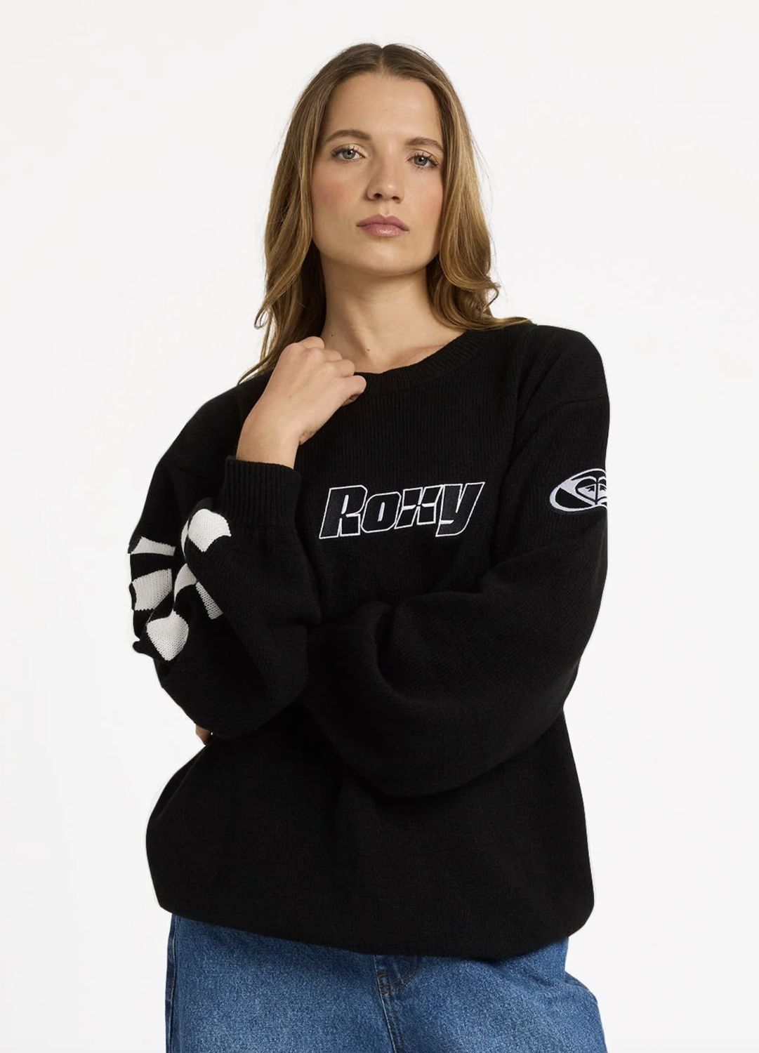ROXY WOMENS SURF90 SWEATER - BLACK