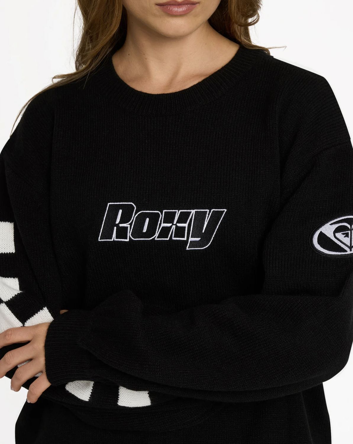 ROXY WOMENS SURF90 SWEATER - BLACK