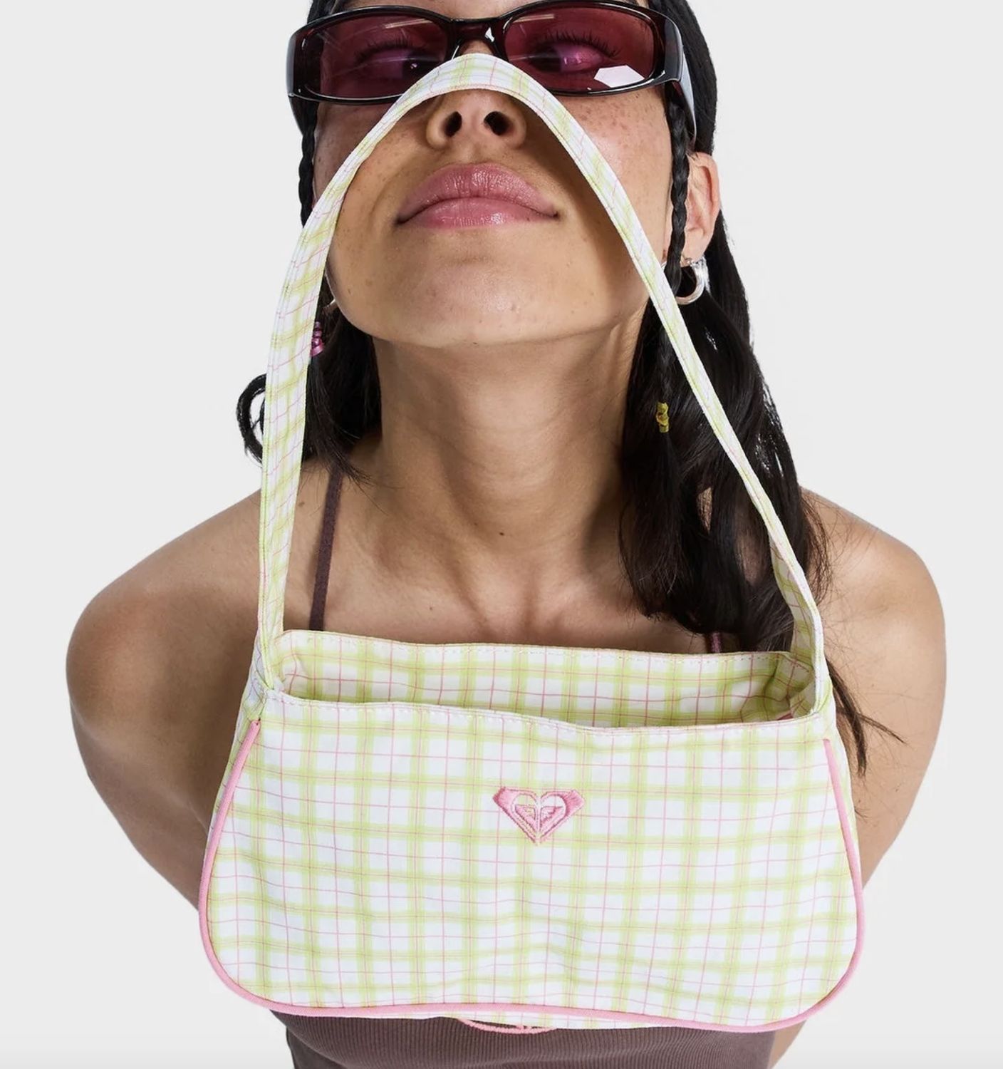 ROXY WOMENS ROXY SWELL PURSE - CLOUD DANCER SWELL PLAID