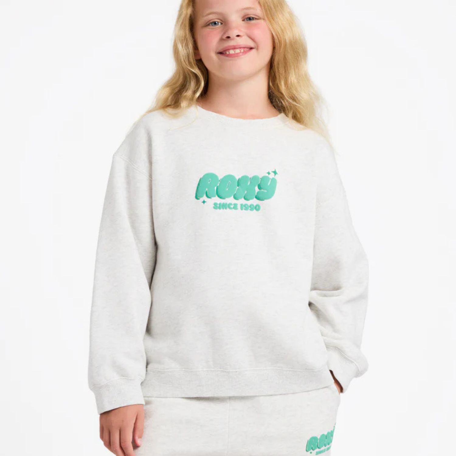 ROXY TEEN GIRLS RG CRUISER CREW - ASH HEATHER