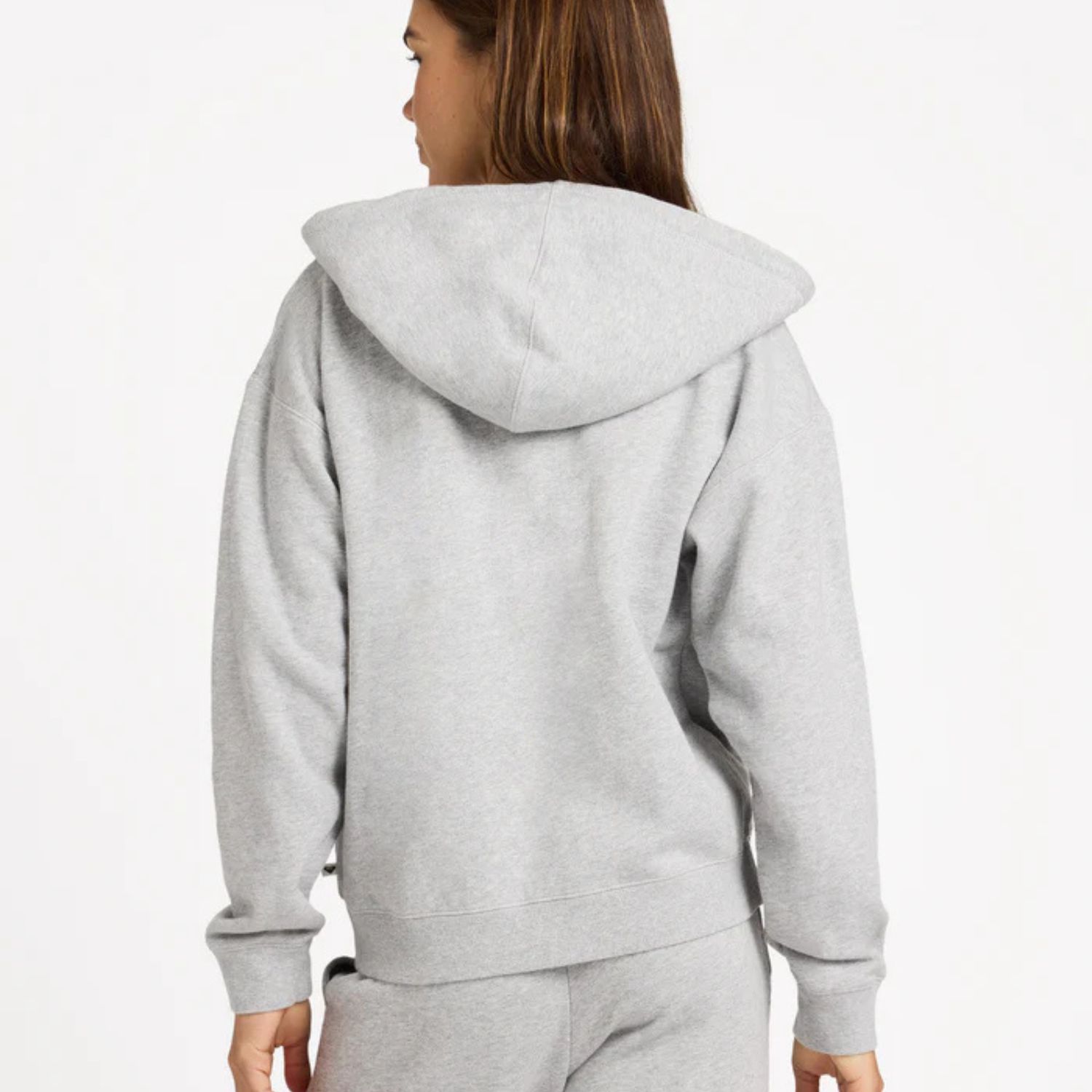ROXY WOMENS DREAMY DAYS ZIP HOOD FLEECE - GREY MARLE