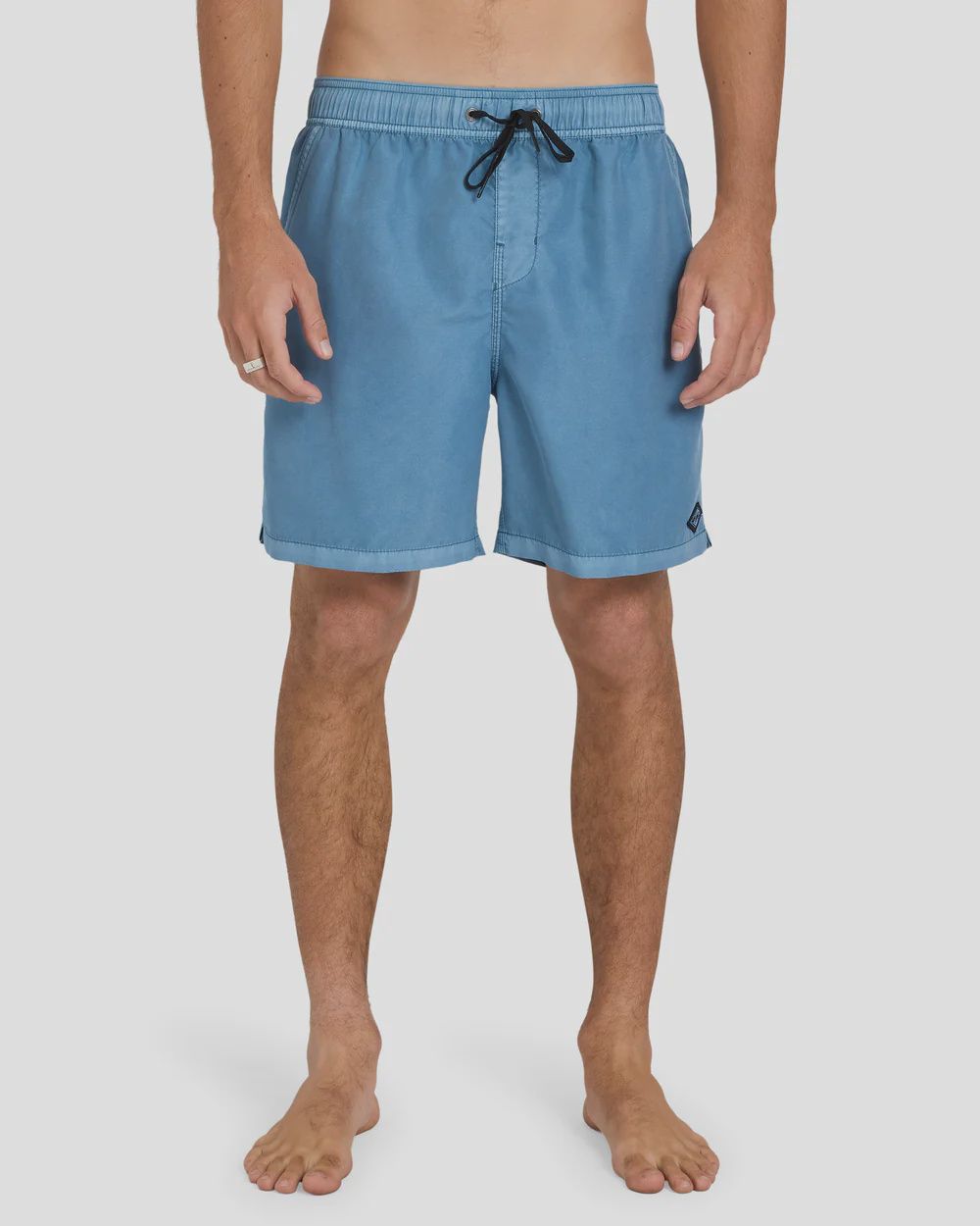 BILLABONG MENS ALL DAY OVERDYED LAYBACK SHORTS - STEEL BLUE