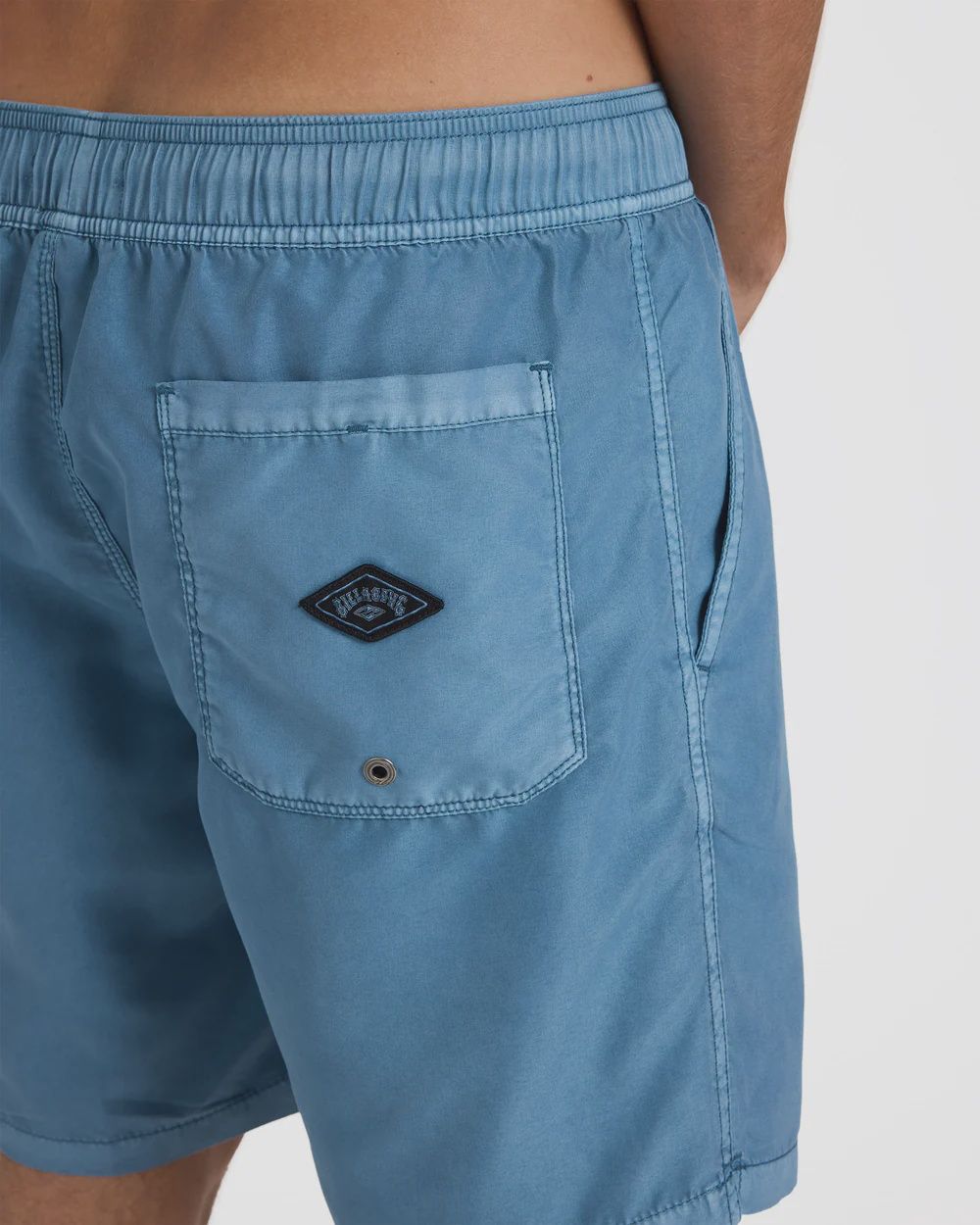 BILLABONG MENS ALL DAY OVERDYED LAYBACK SHORTS - STEEL BLUE