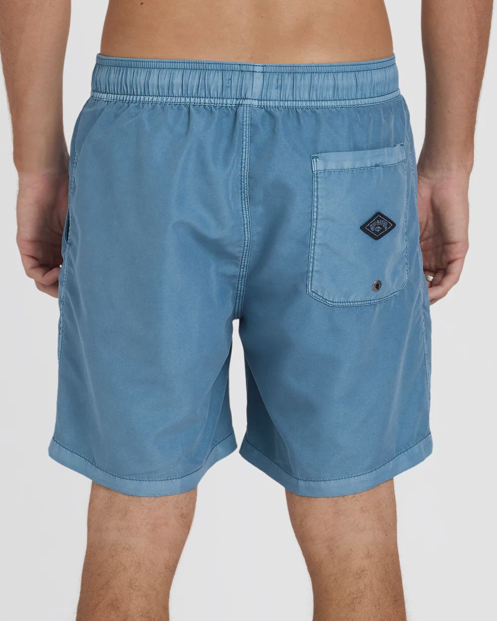 BILLABONG MENS ALL DAY OVERDYED LAYBACK SHORTS - STEEL BLUE
