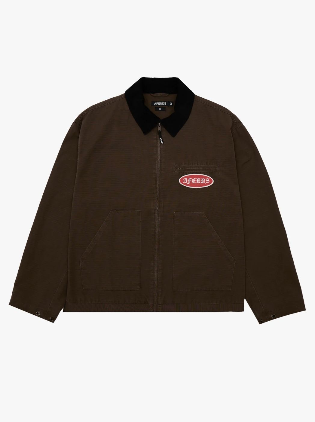 AFENDS MENS CASINO ORACLE V.2 - WORKWEAR JACKET - WASHED COFFEE