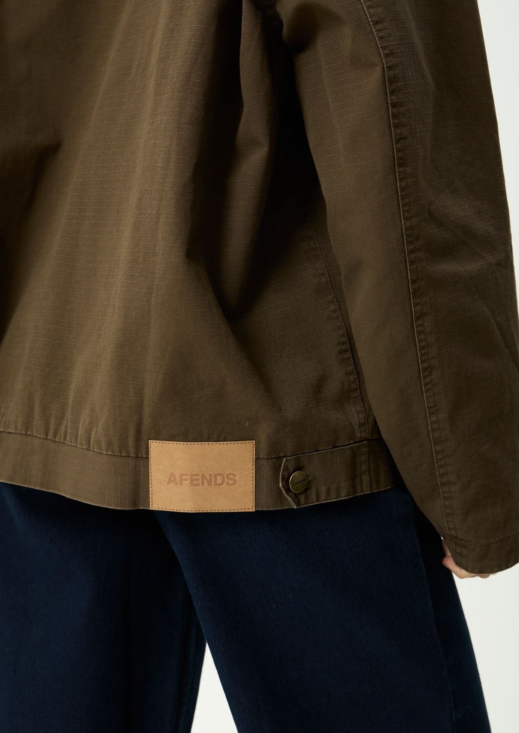 AFENDS MENS CASINO ORACLE V.2 - WORKWEAR JACKET - WASHED COFFEE