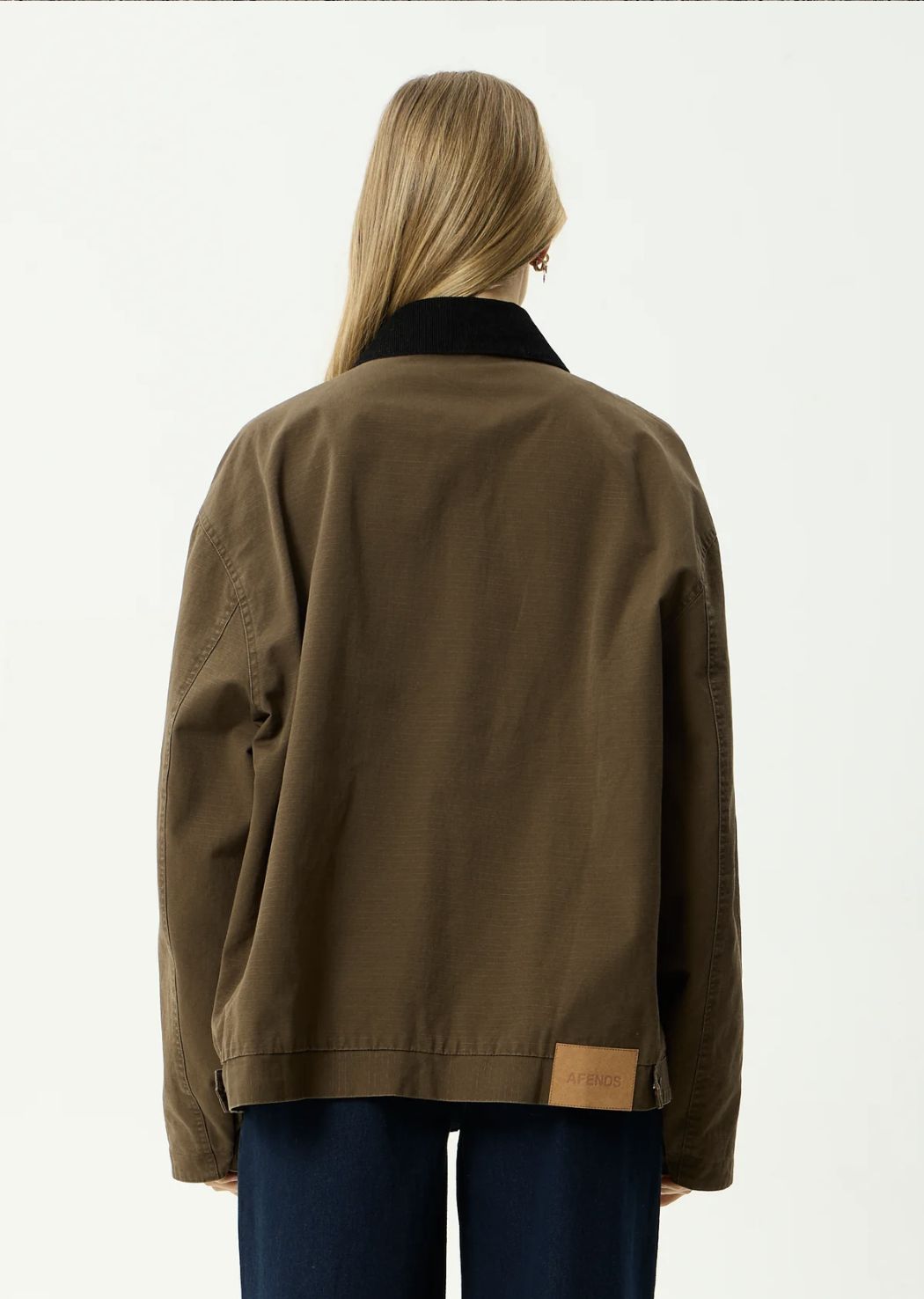 AFENDS MENS CASINO ORACLE V.2 - WORKWEAR JACKET - WASHED COFFEE