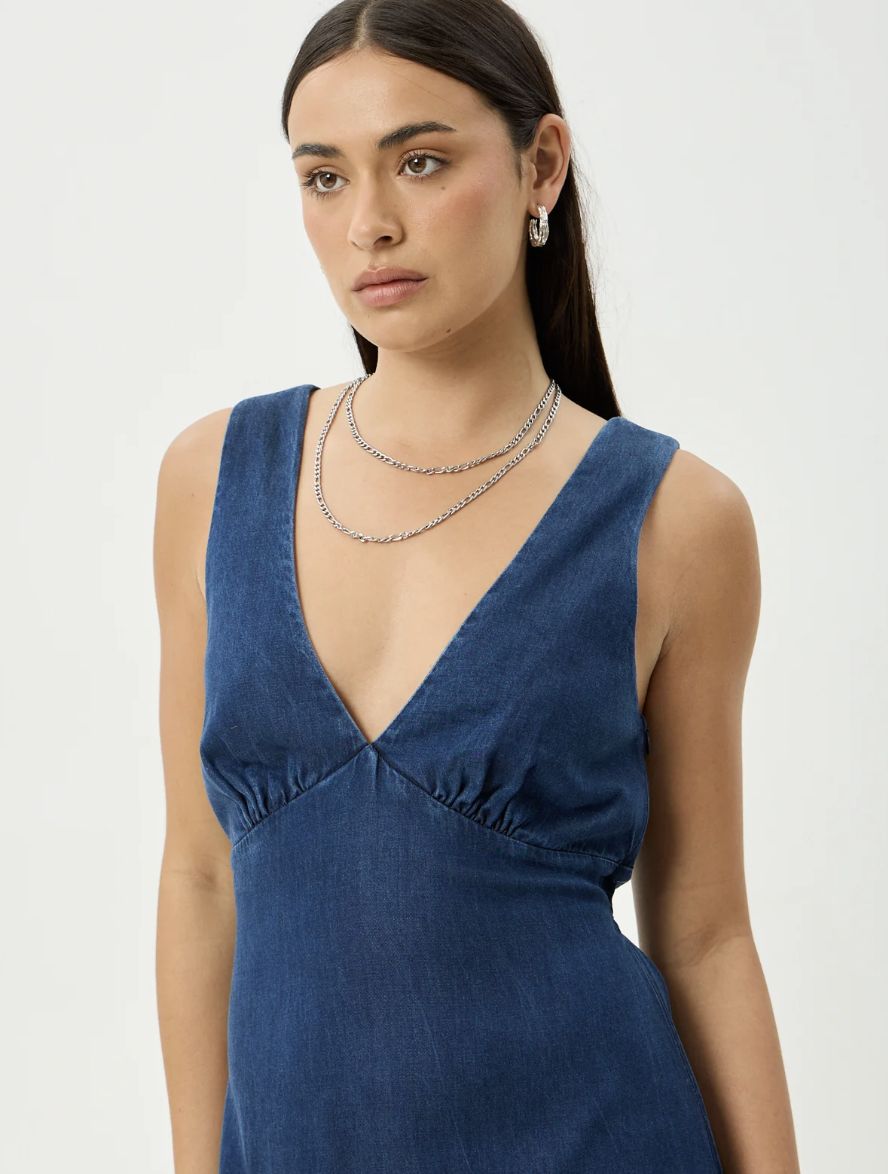 AFENDS WOMENS PALMER - MAXI DRESS - INK