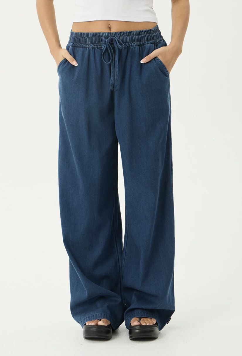 AFENDS WOMENS PALMER - WIDE LEG PANT - INK