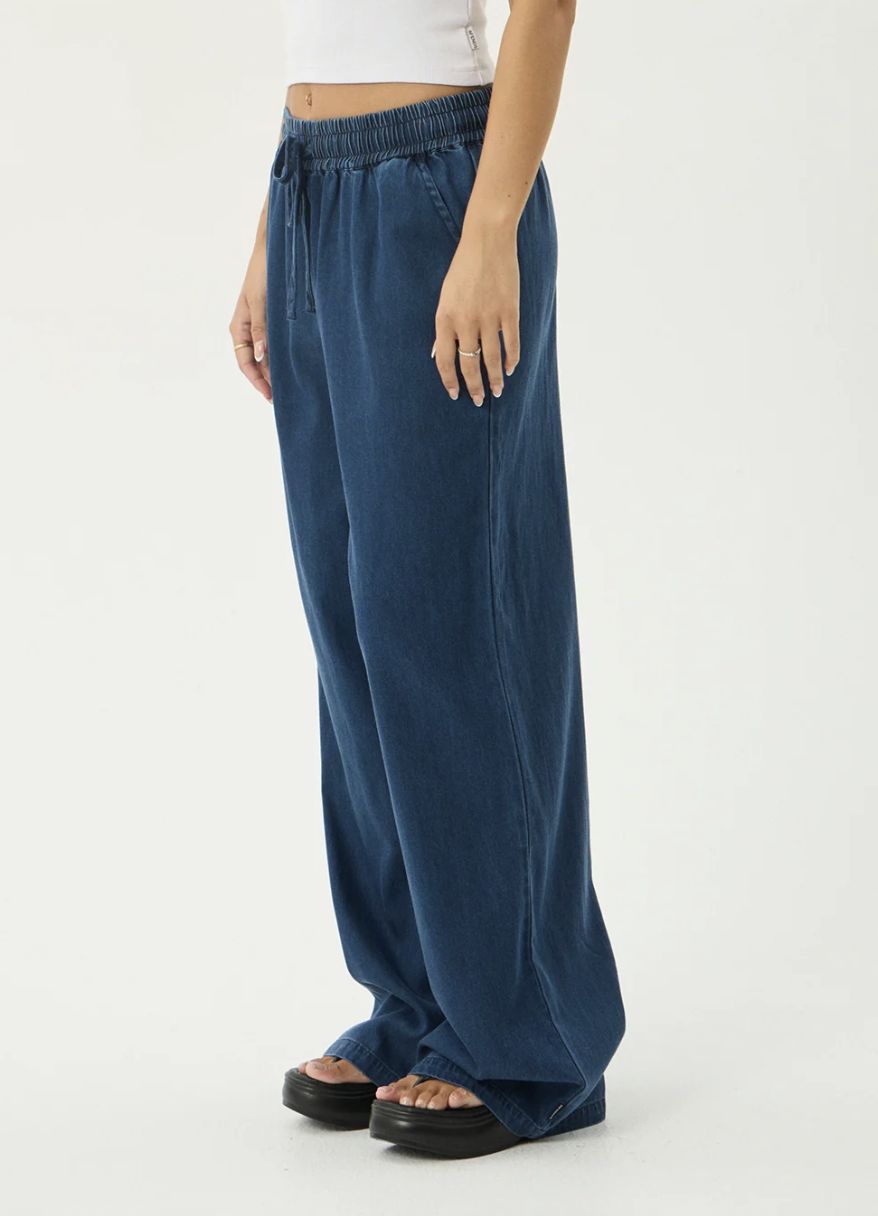 AFENDS WOMENS PALMER - WIDE LEG PANT - INK