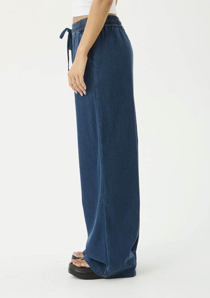 AFENDS WOMENS PALMER - WIDE LEG PANT - INK