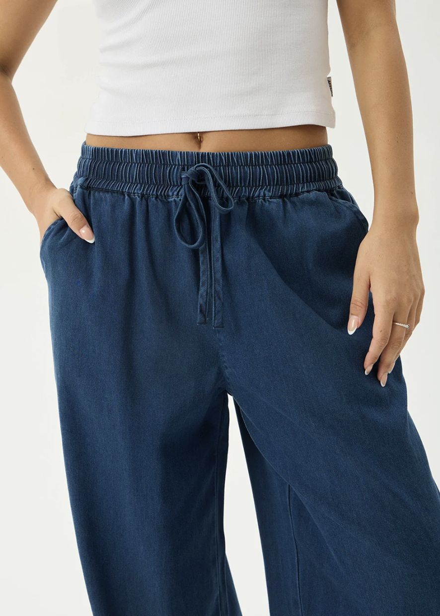 AFENDS WOMENS PALMER - WIDE LEG PANT - INK