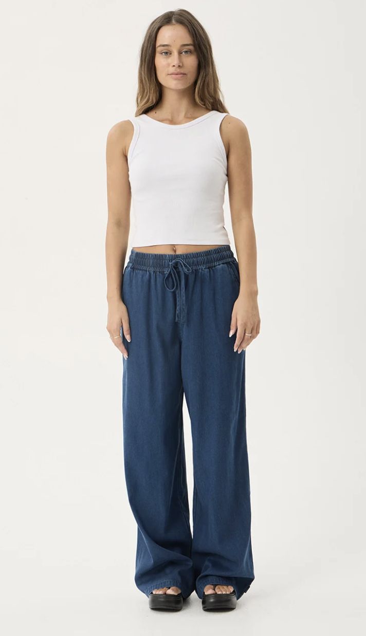 AFENDS WOMENS PALMER - WIDE LEG PANT - INK