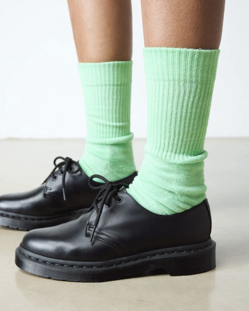 DR MARTENS TIE DYE SOCK SOCKS - FRESH GREEN ORGANIC COTTON BLEND