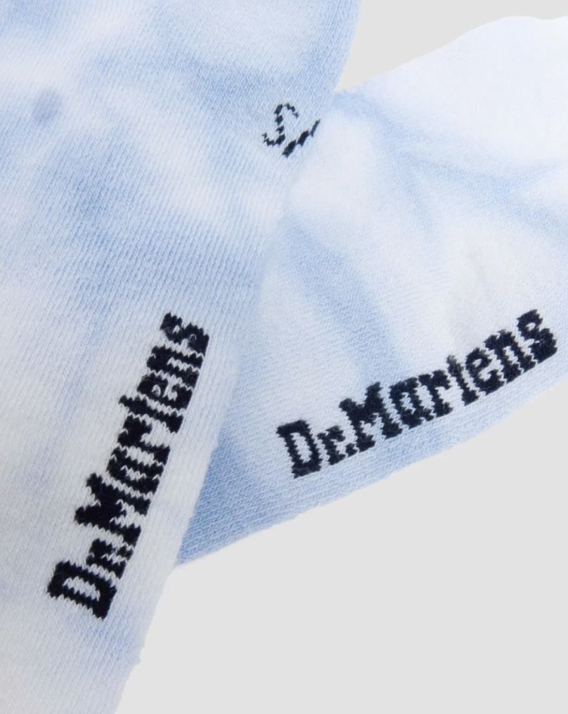 DR MARTENS TIE DYE SOCK SOCKS - CORNFLOWER BLUE ORGANIC COTTON BLEND