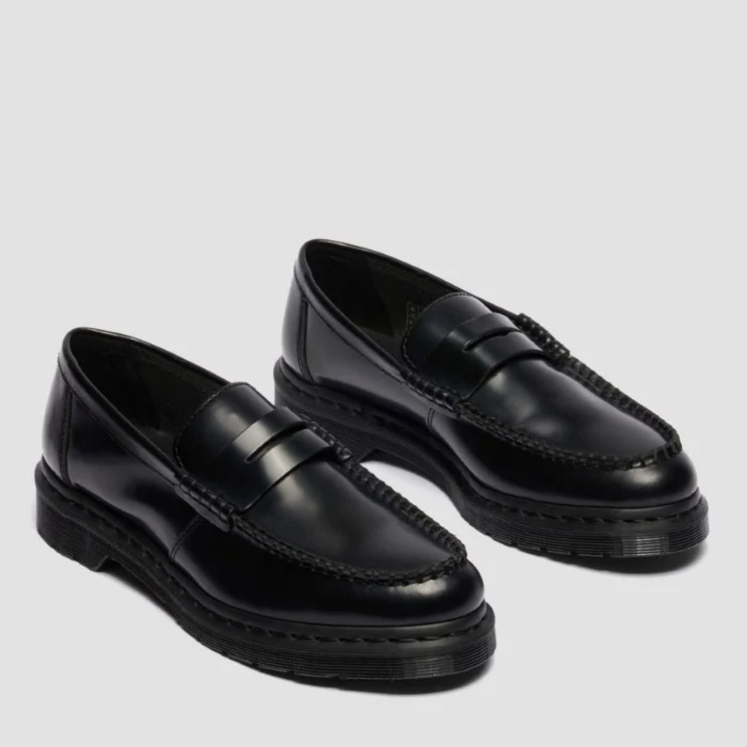 DR MARTENS UNISEX PENTON 84 LOAFER BLACK POLISHED SMOOTH - BLACK POLISHED SMOOTH