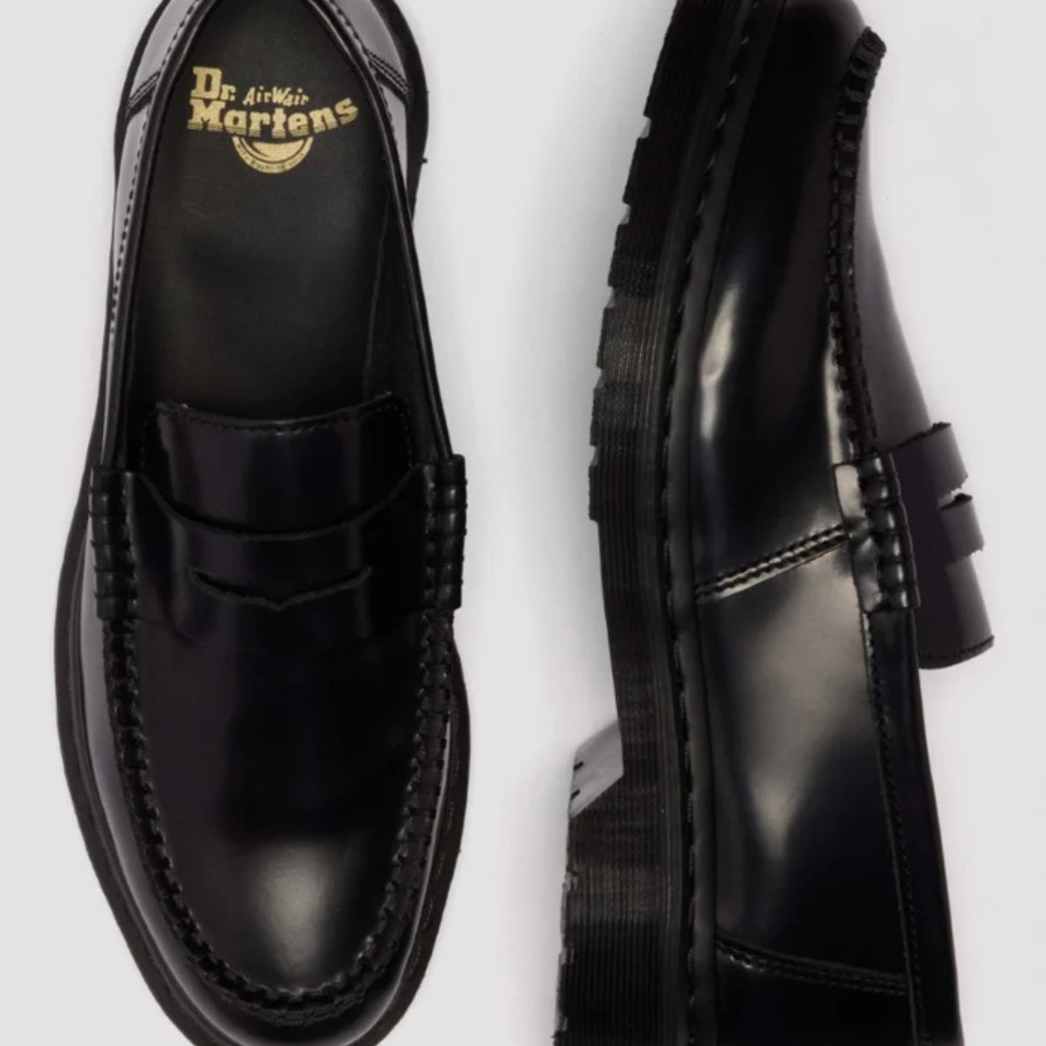 DR MARTENS UNISEX PENTON 84 LOAFER BLACK POLISHED SMOOTH - BLACK POLISHED SMOOTH